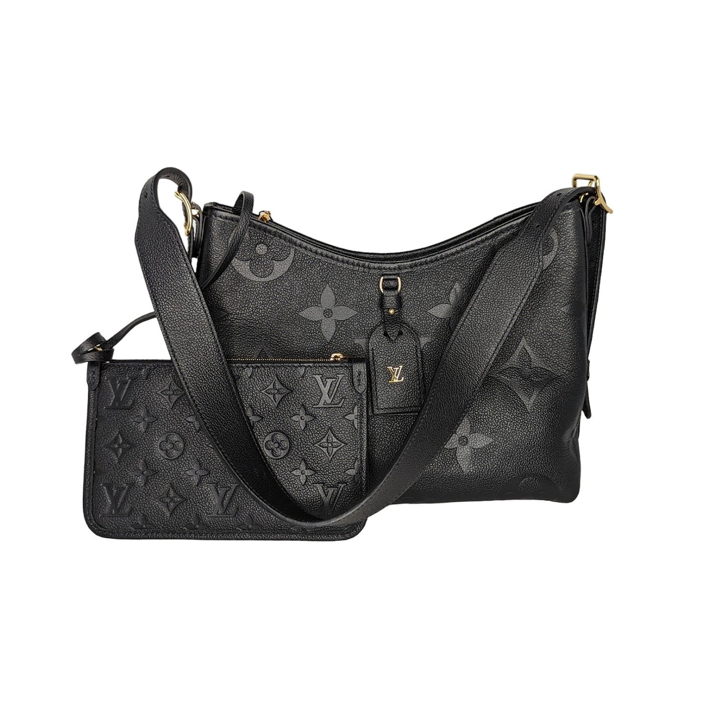 Louis Vuitton Monogram Empreinte Leather CarryAll PM Hobo Shoulder Bag