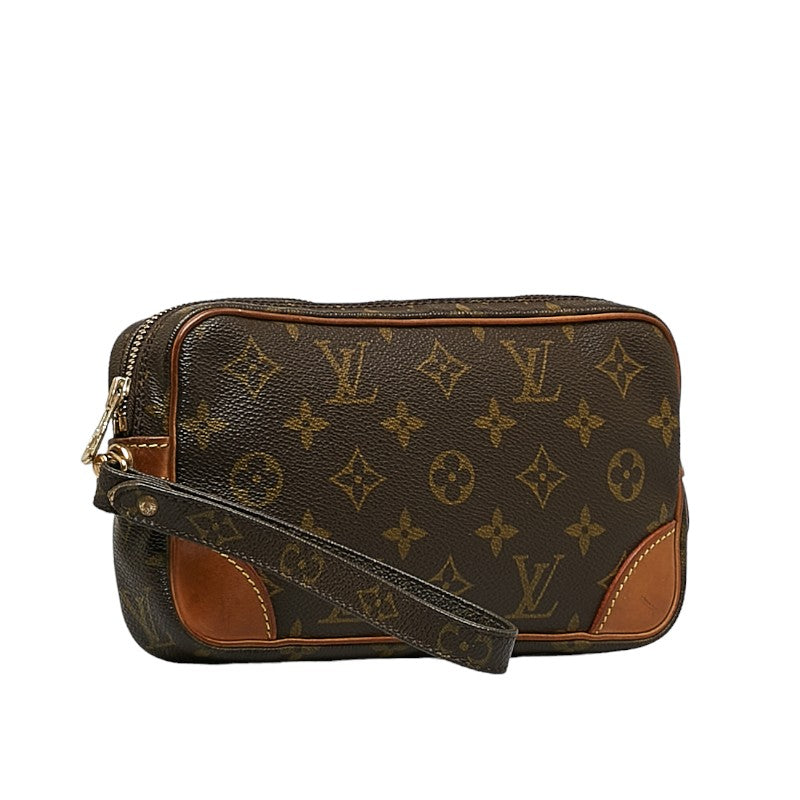Louis Vuitton Monogram Marly Dragon PM Second Bag Brown PVC Leather Louis Vuitton