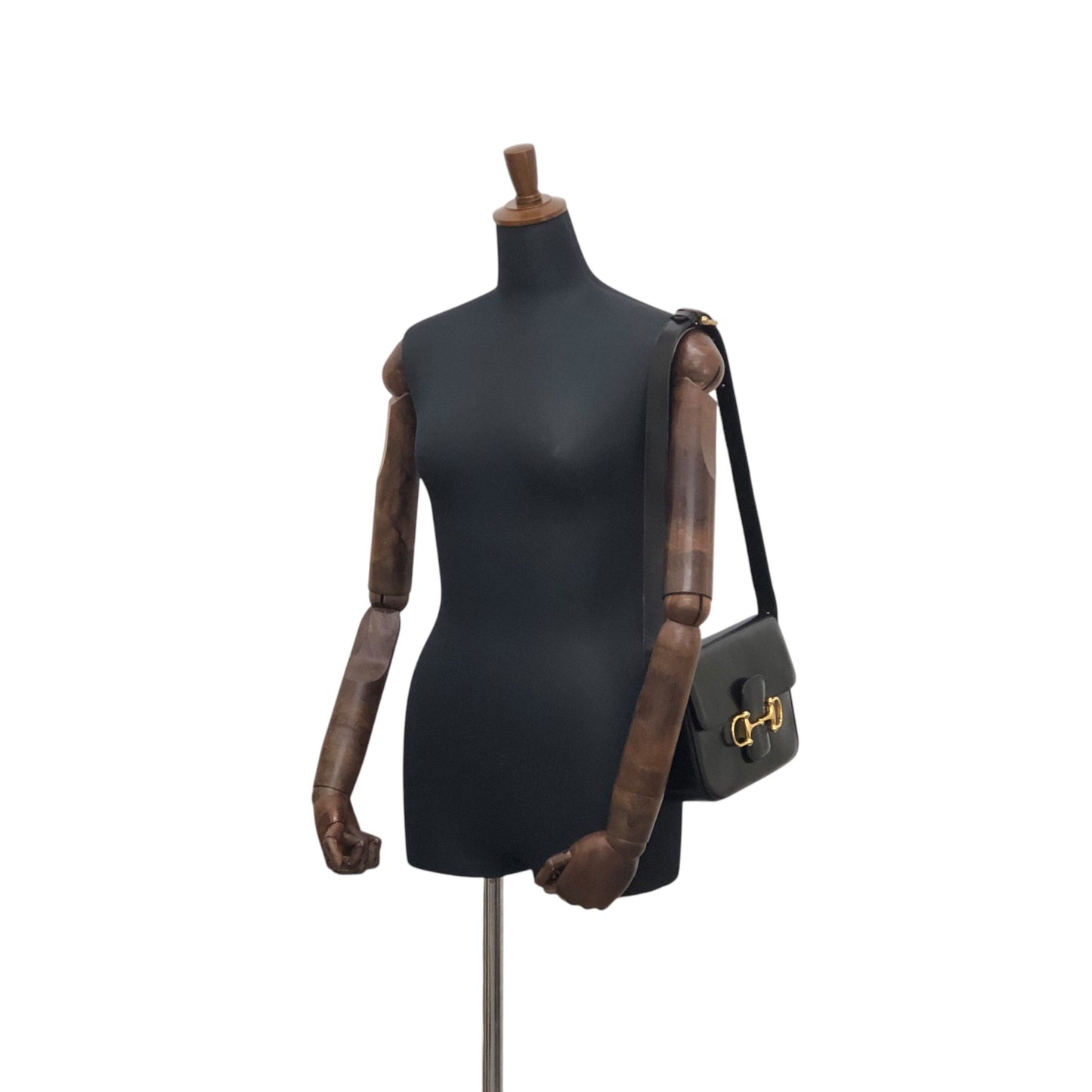 CELINE Horse Bit Shoulder bag Black dynnnp