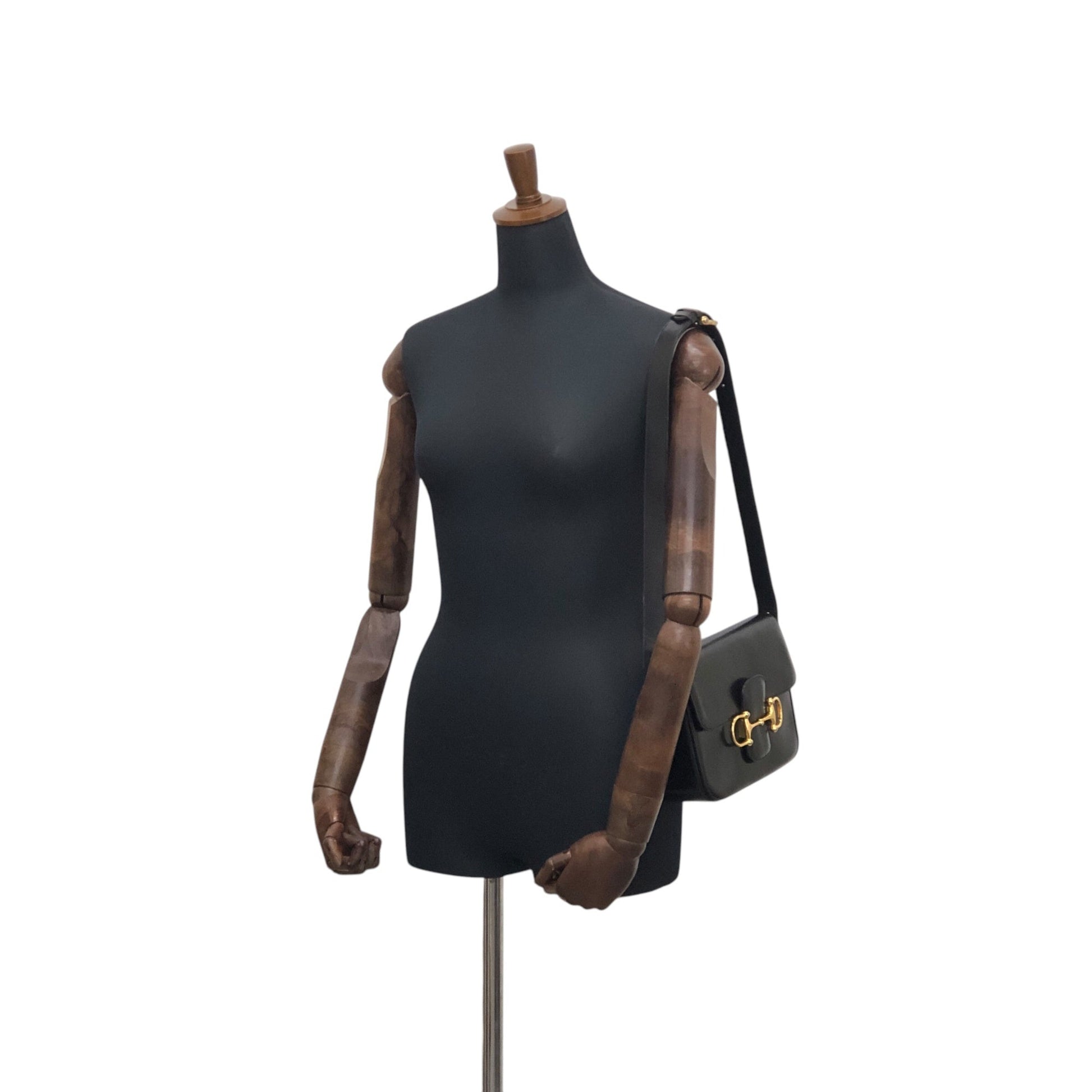 CELINE Horse Bit Shoulder bag Black dynnnp