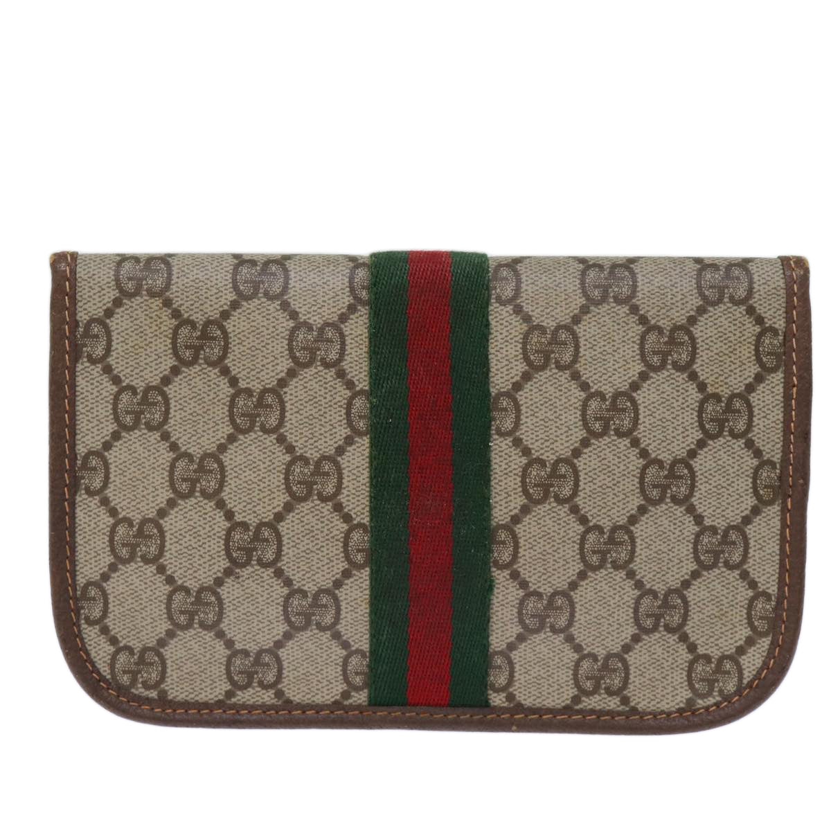 Gucci Leather Canvas Clutch