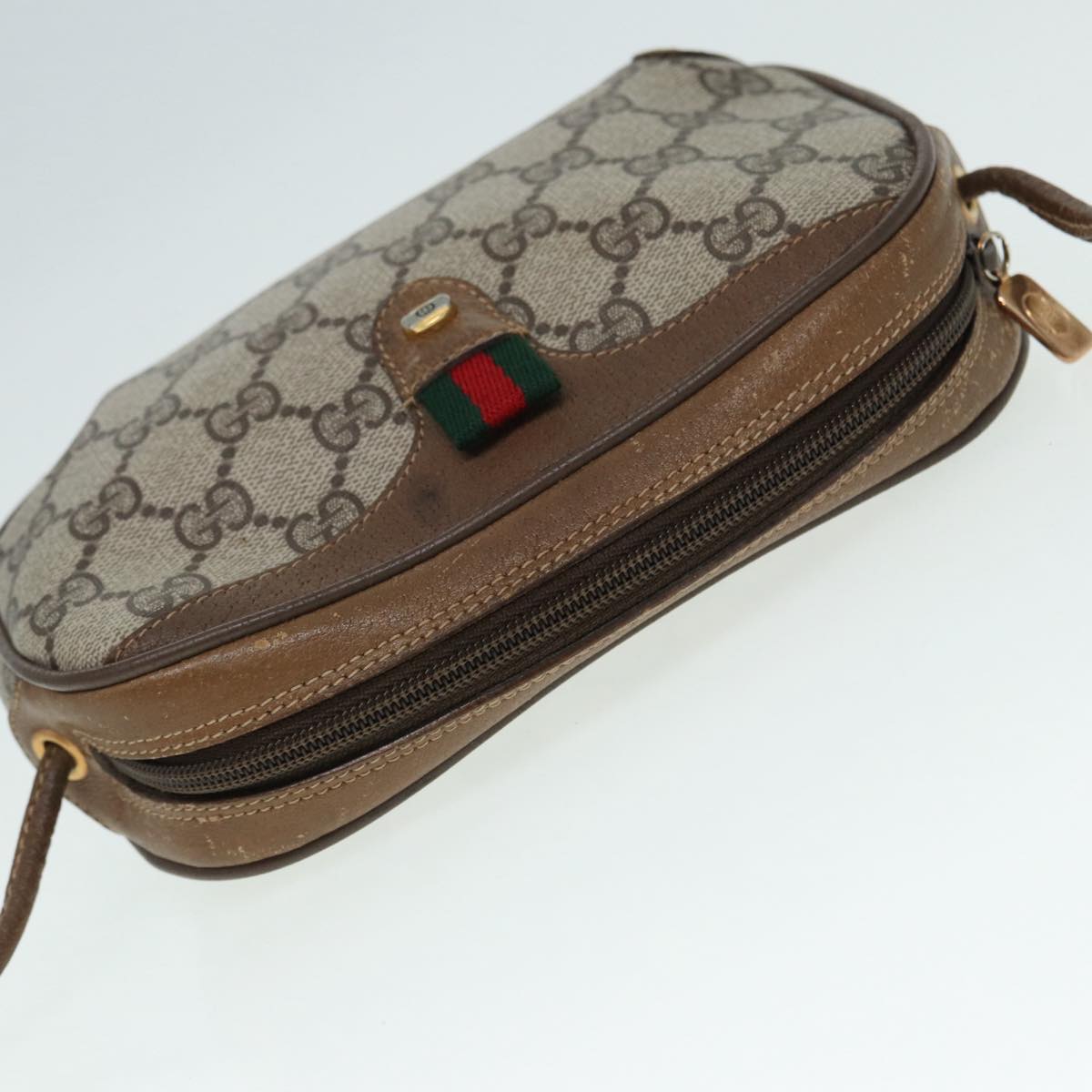 Gucci Leather Canvas Shoulder Bag