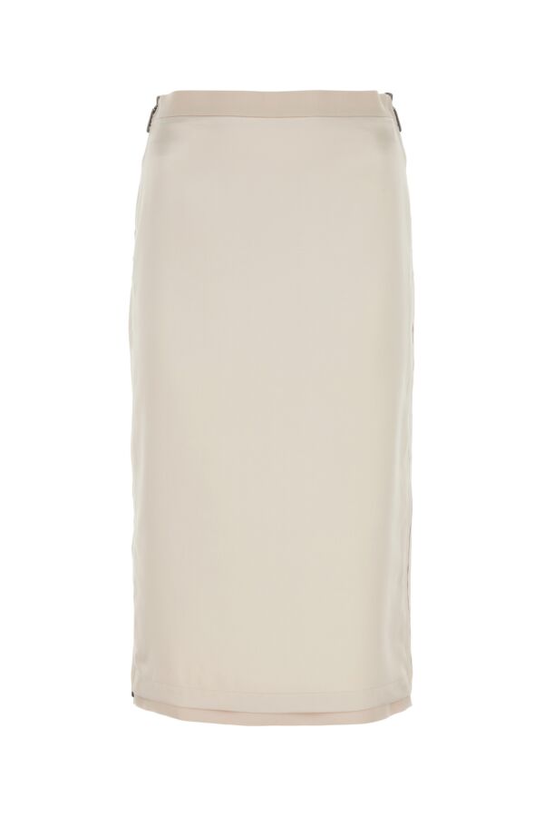 Fendi Woman Light Pink Satin Skirt