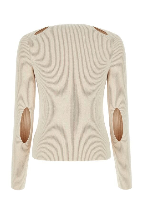 Fendi Woman Sand Cotton Blend Cardigan