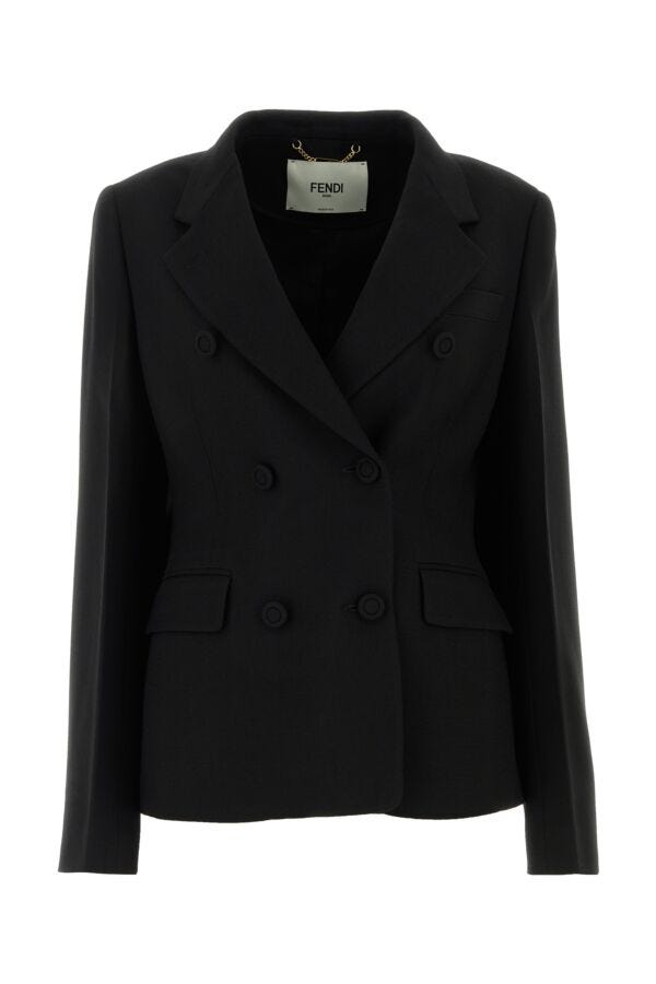 Fendi Woman Black Wool Blend Fendi X Stefano Pilati Blazer
