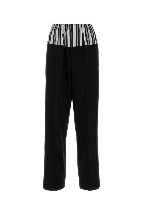 Fendi Woman Black Wool Blend Fendi X Stefano Pilati Pant