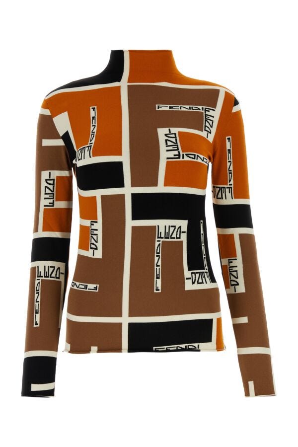 Fendi Woman Multicolor Viscose Blend Top