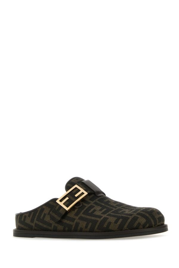 Fendi Woman Embroidered Fabric Fendi Feel Slippers