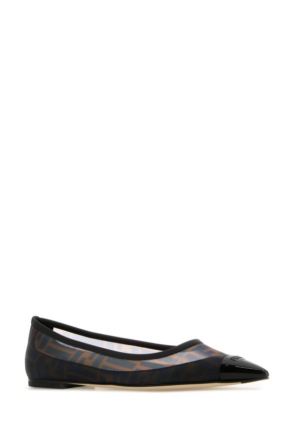 Fendi Woman Printed Mesh Colibrã¬ Ballerinas
