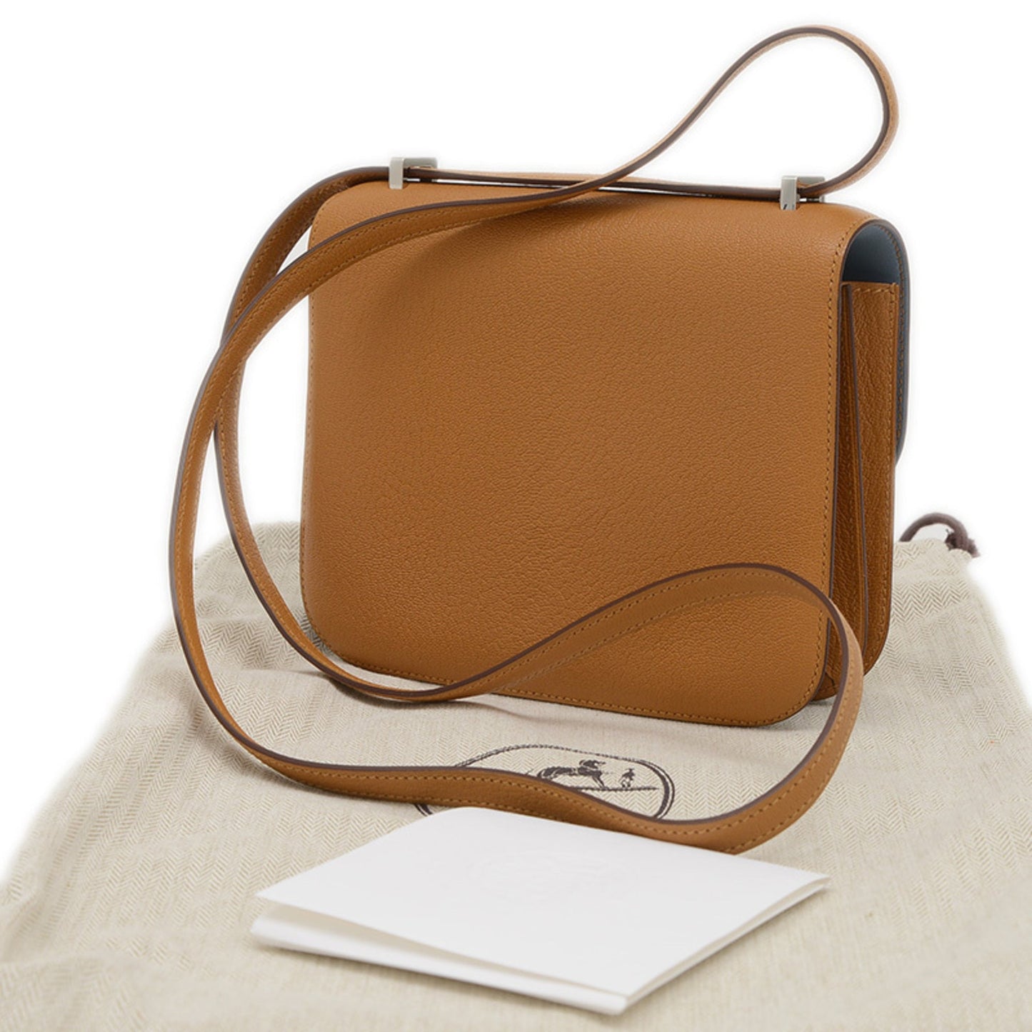 Hermes Brown Chevre Leather Shoulder Bag ( )