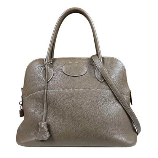 Hermes Etoupe Gray Gray Taurillon Clemence Leather Shoulder Bag ( )