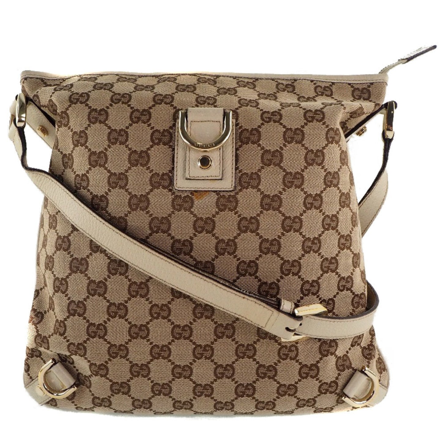 Gucci Lou Monogram Leather Canvas Crossbody