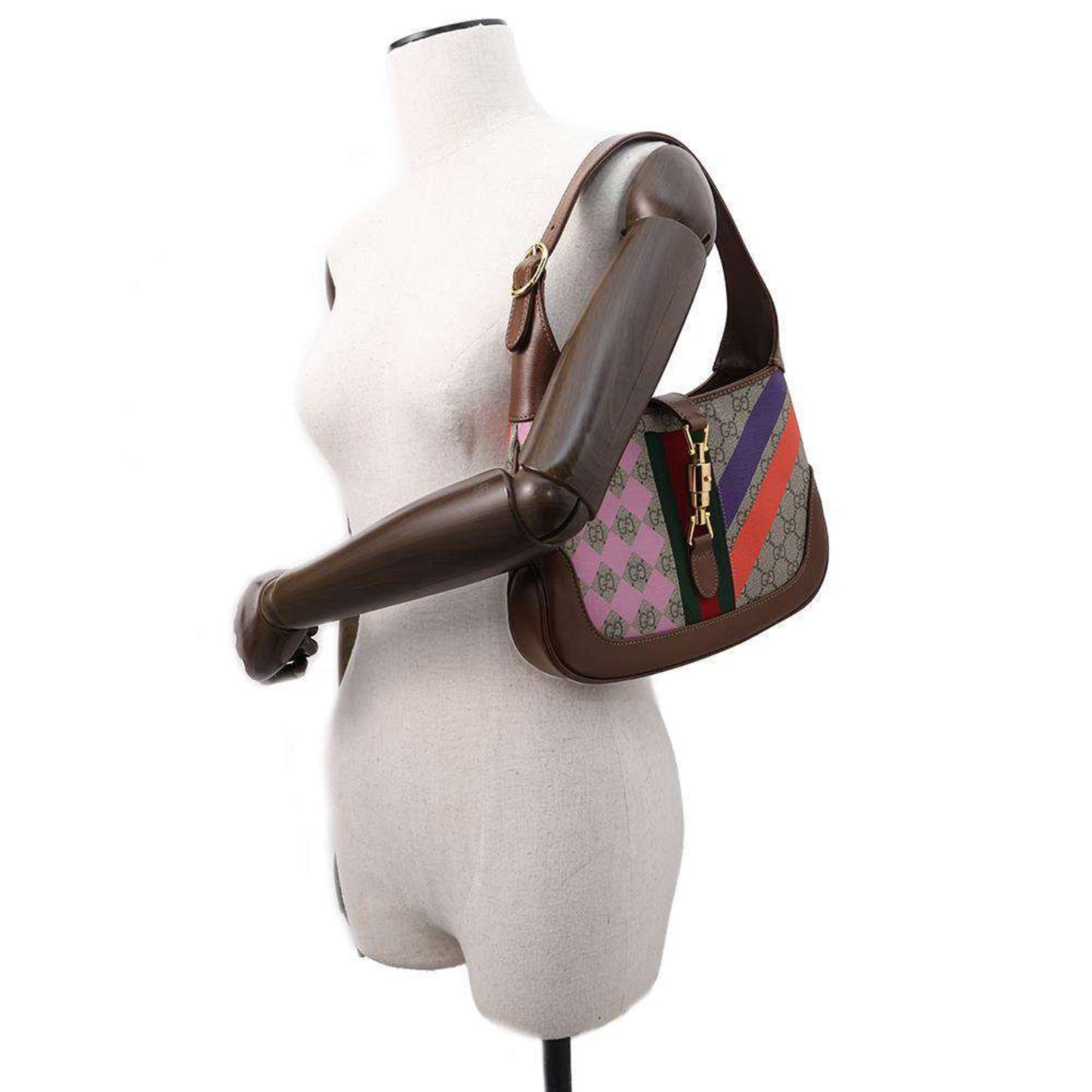 Gucci Leather Canvas Shoulder Bag