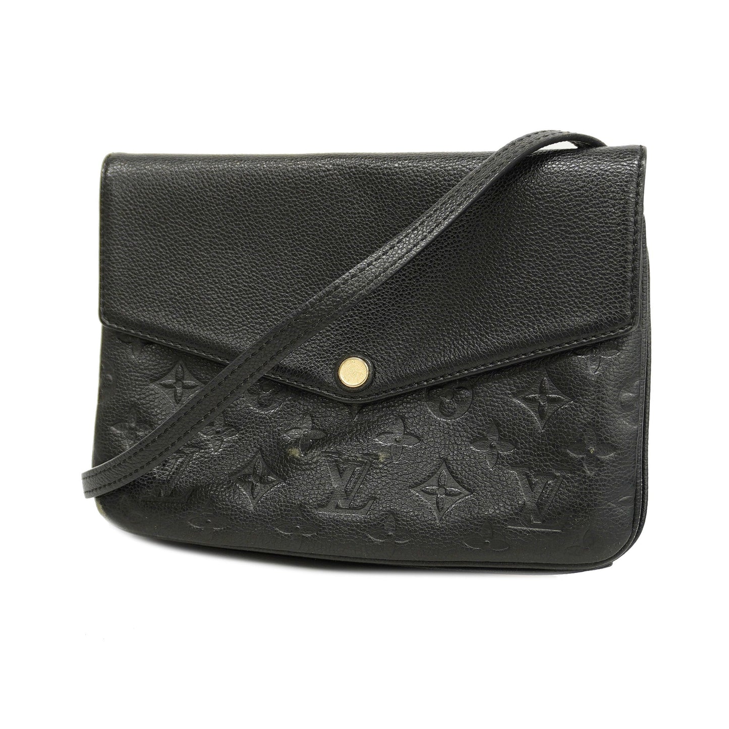 Louis VuittonAuth Monogram Empreinte Twice Women's Shoulder Bag Noir