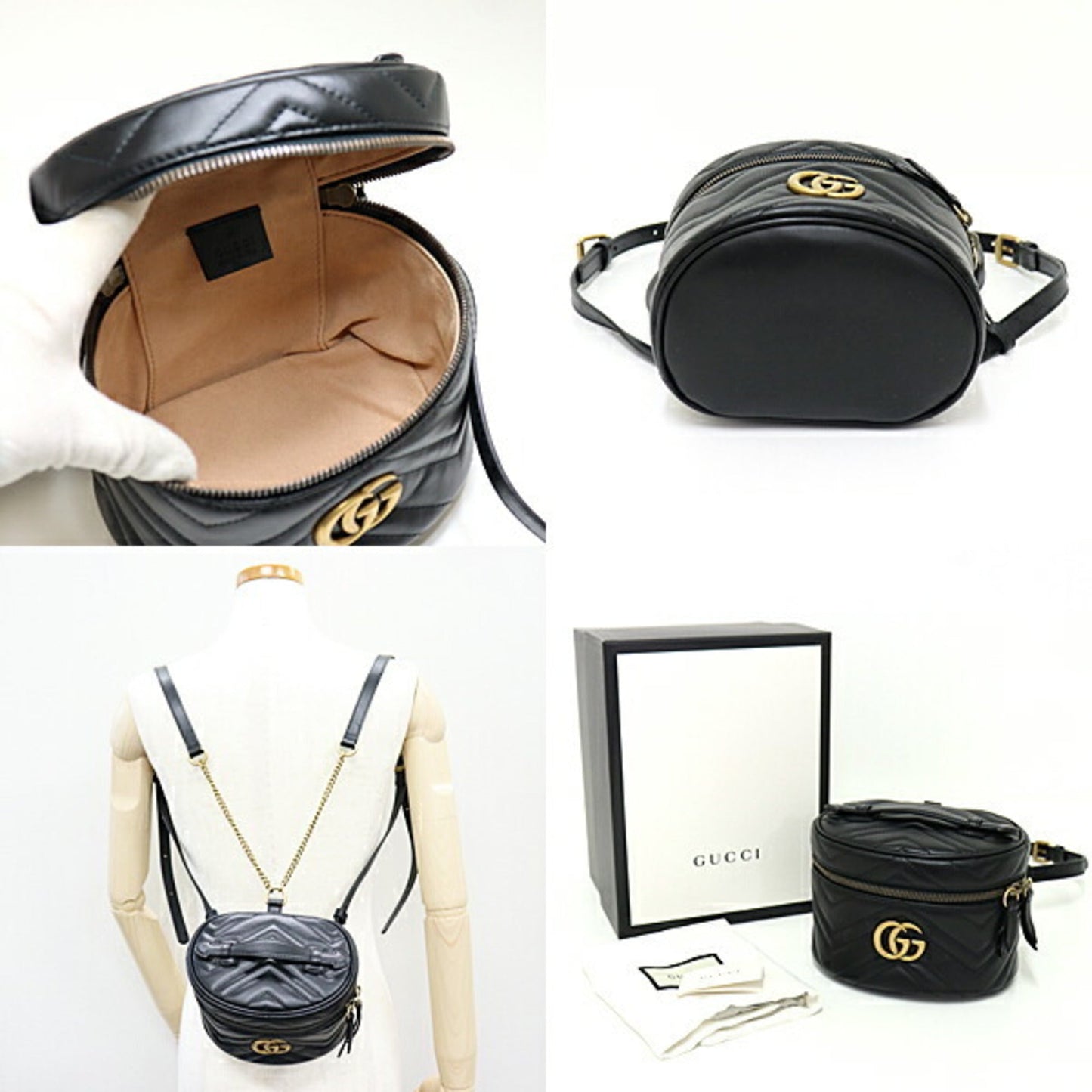 Gucci GG Marmont Black Quilted Handbag