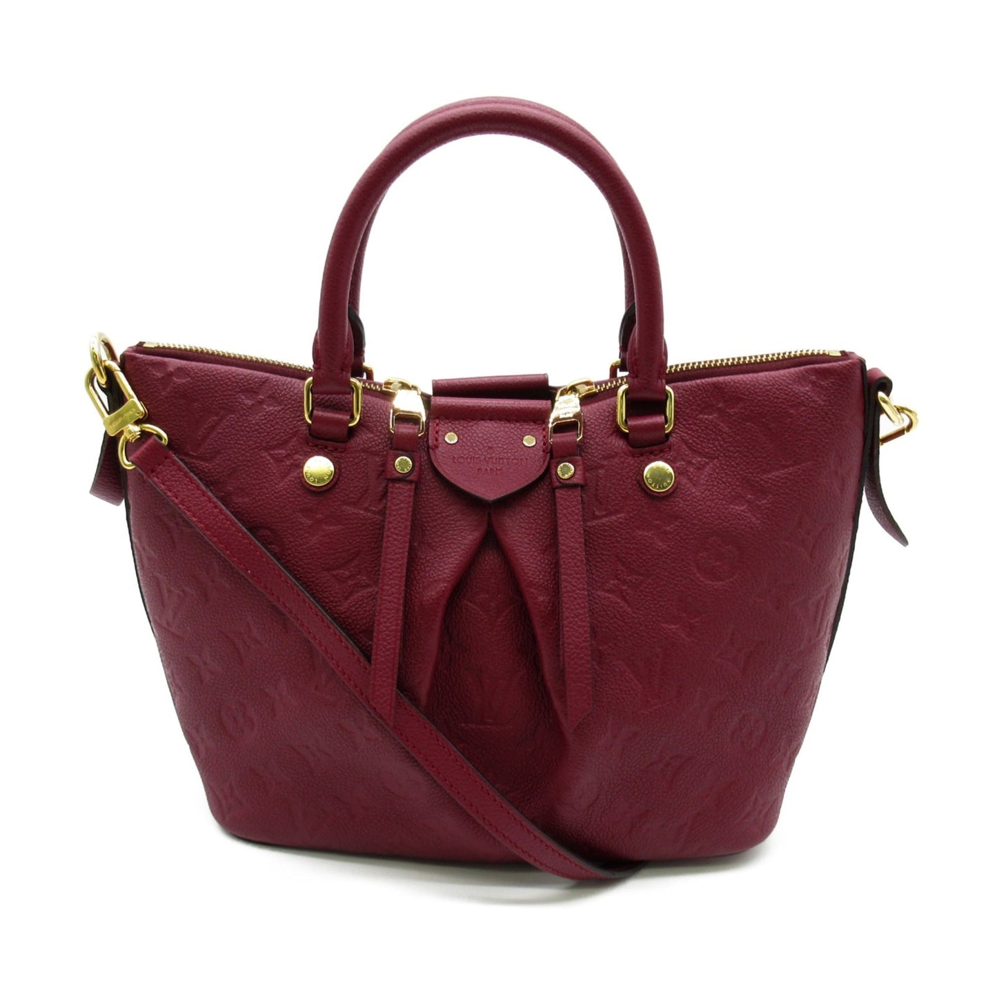 LOUIS VUITTON Mazarine PM Shoulder Bag Purple Leysin Monogram empreinte Calfskin [cowhide]