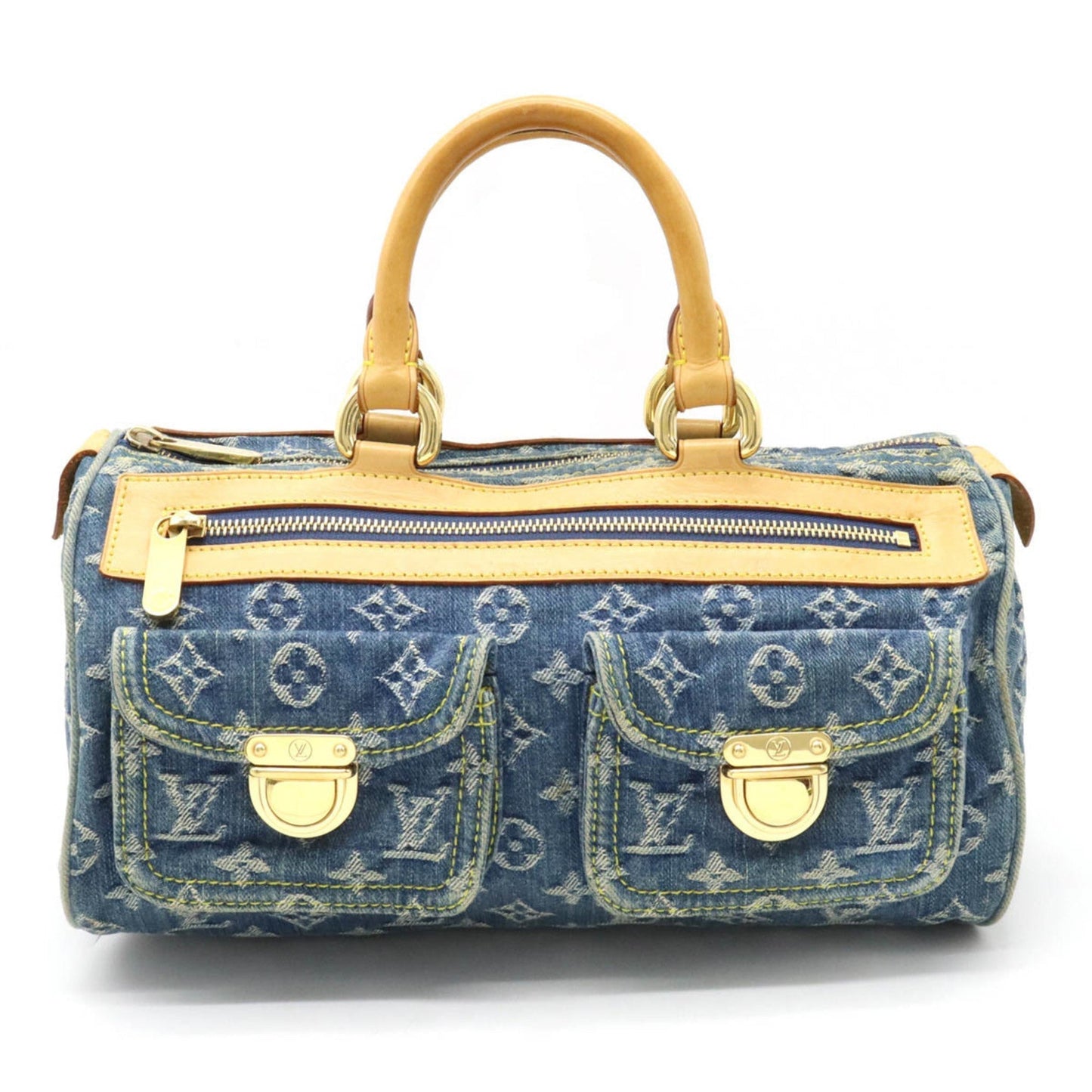 Louis Vuitton Monogram Neo Handbag Boston Bag Blue