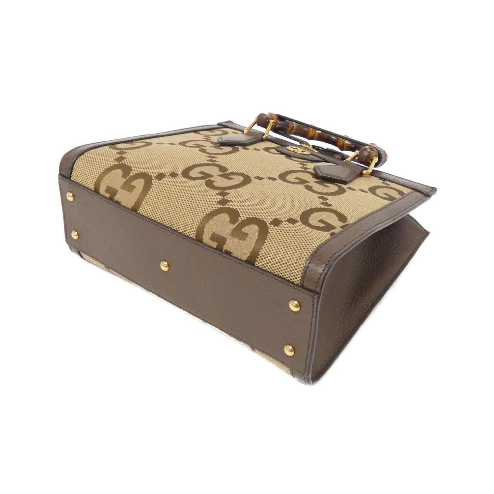Gucci Leather Canvas Handbag