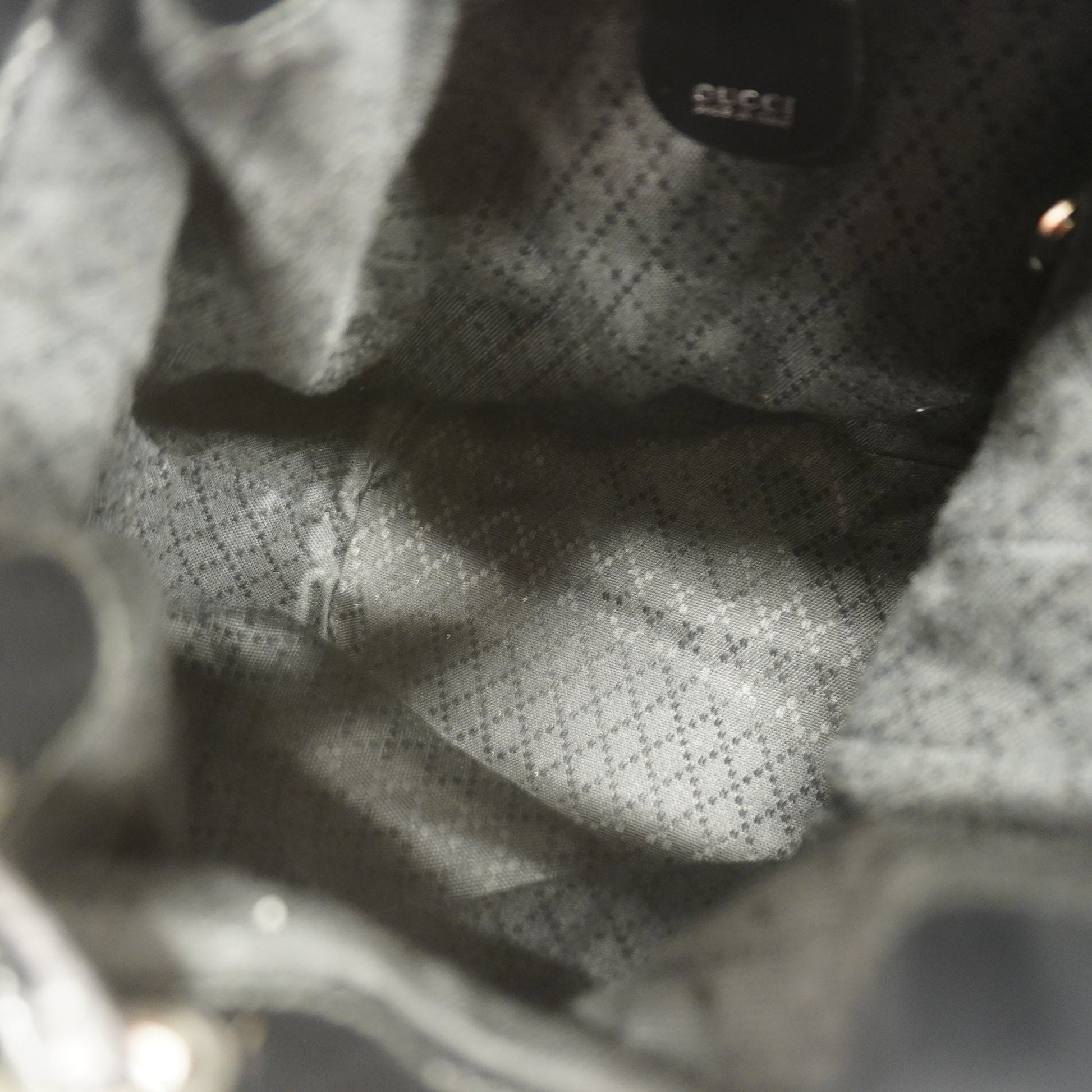 Gucci Lou Nylon Leather Canvas Handbag