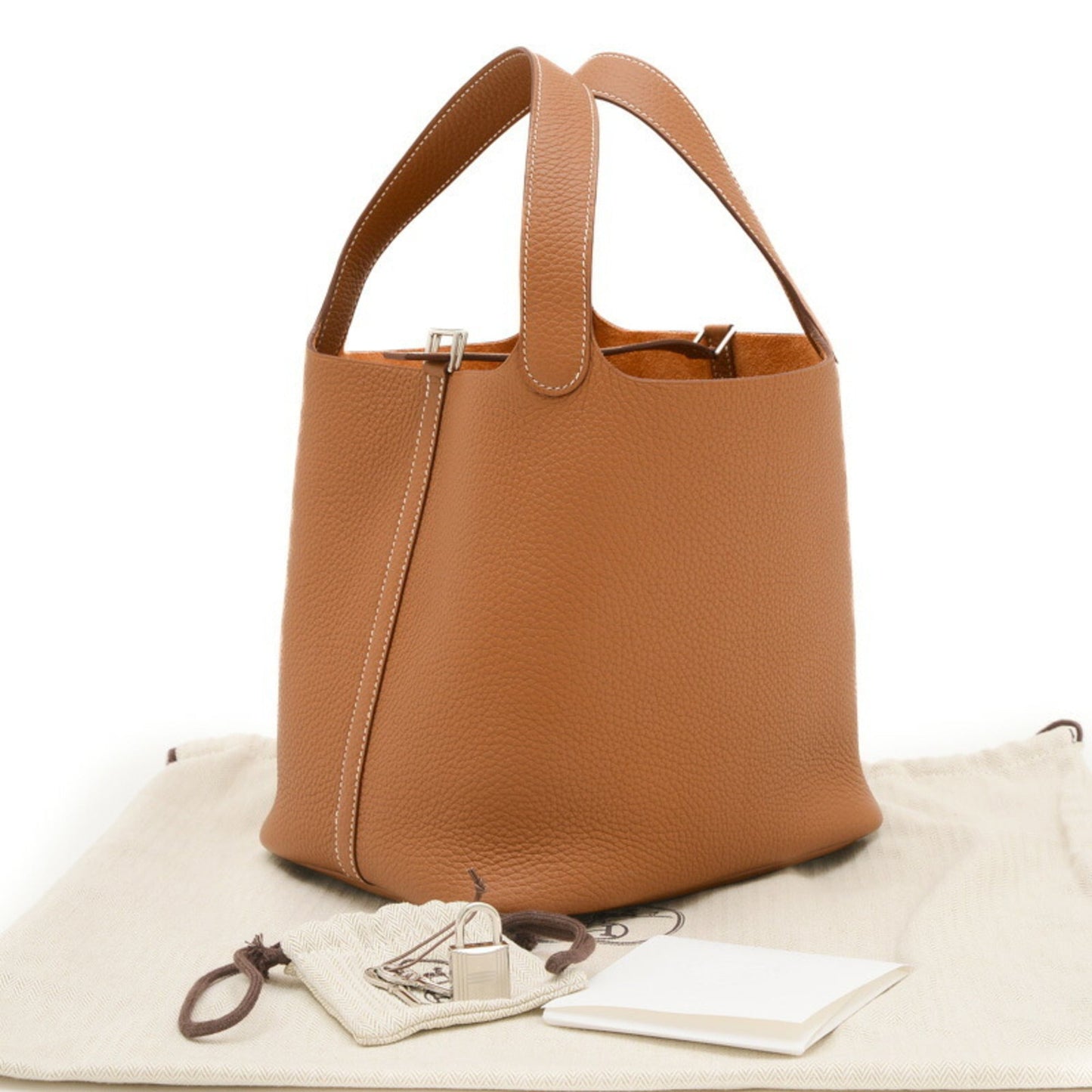 Hermes Gold Taurillon Clemence Leather Handbag ( )