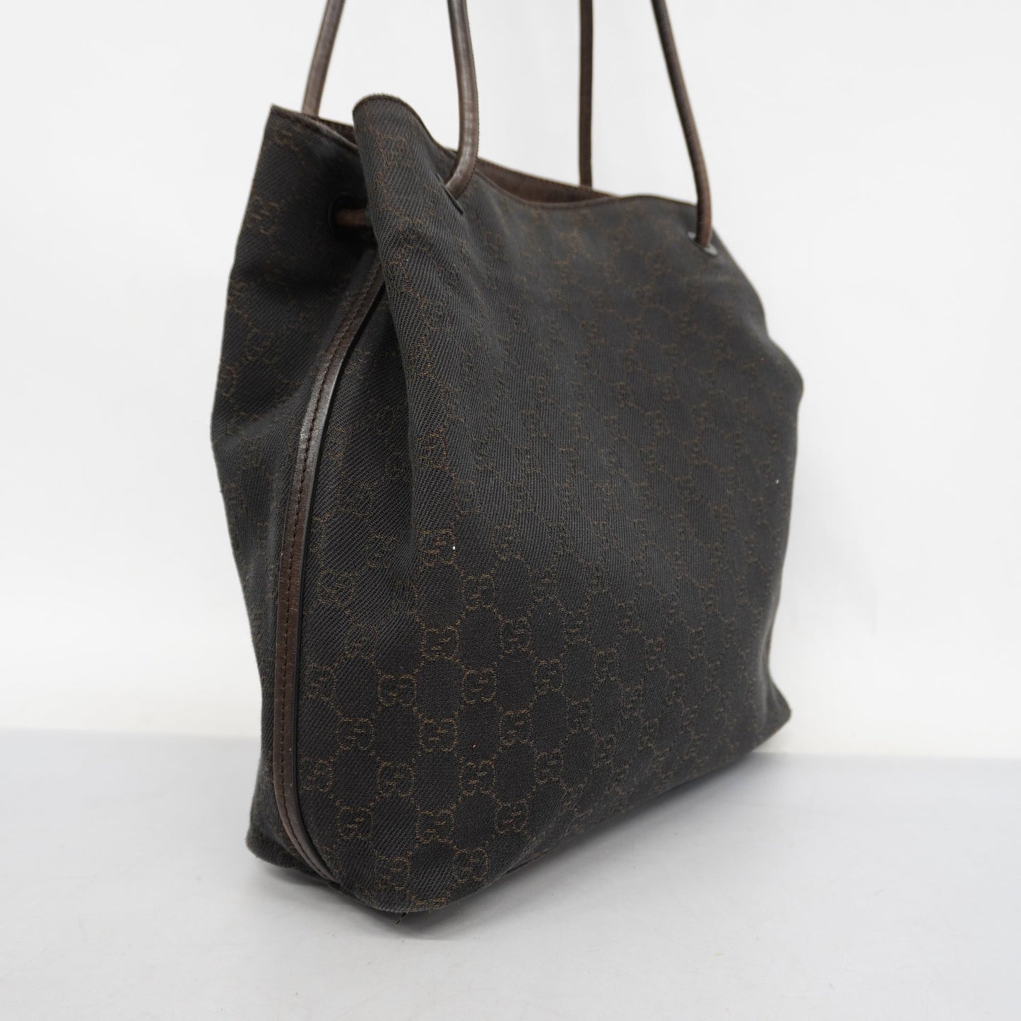 Gucci Leather Canvas Tote
