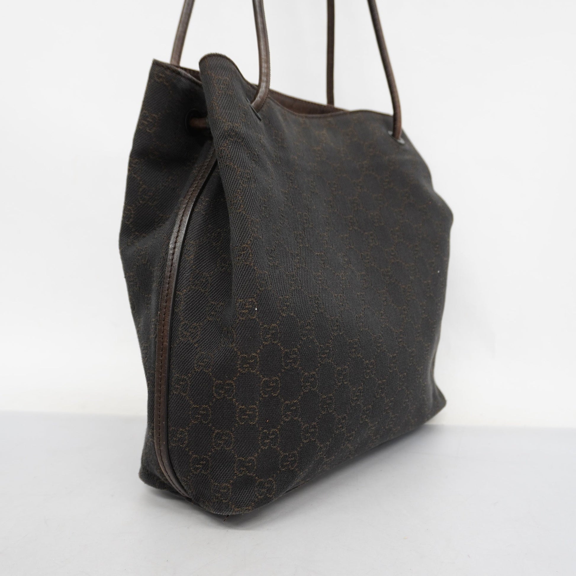 Gucci Leather Canvas Tote
