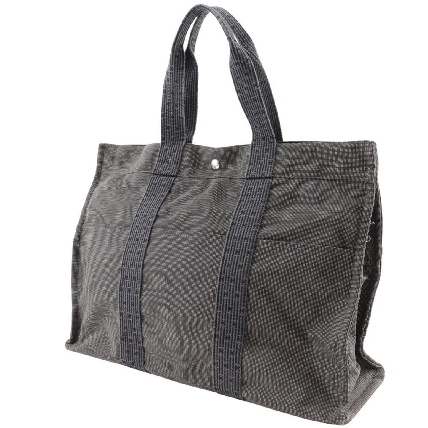 Hermes Gray Nylon Canvas Tote Bag ( )