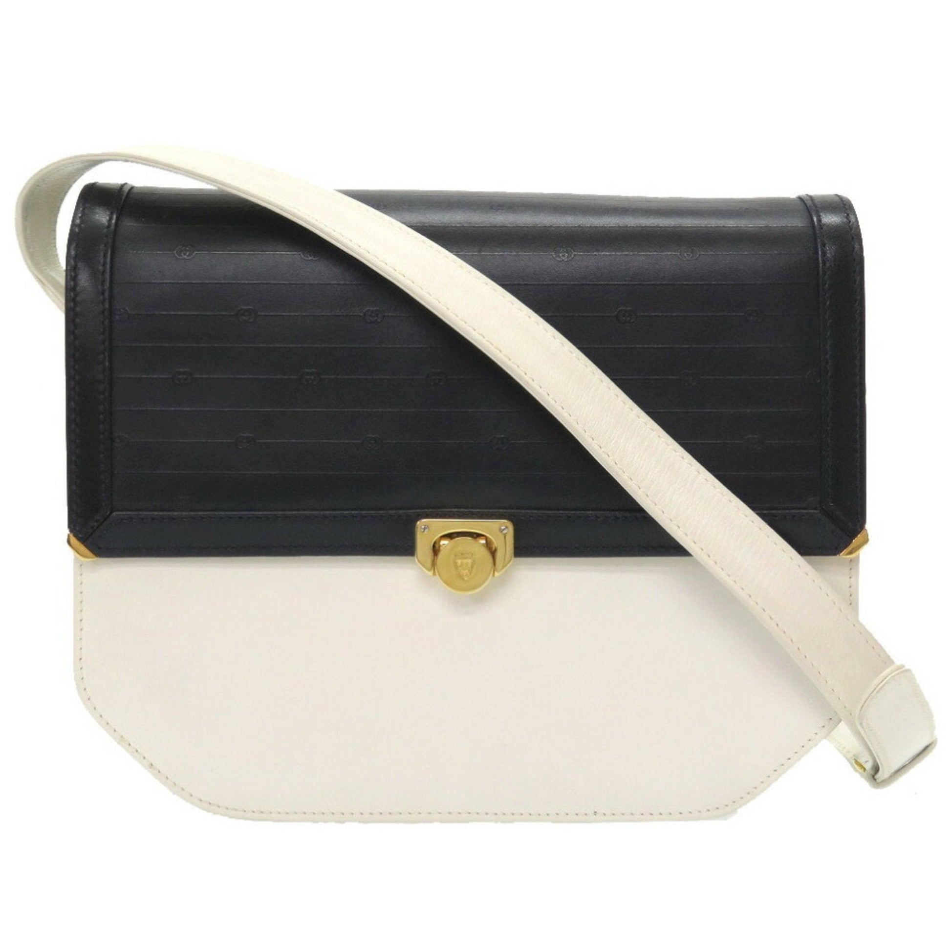 Gucci White Leather Shoulder Bag Style 1