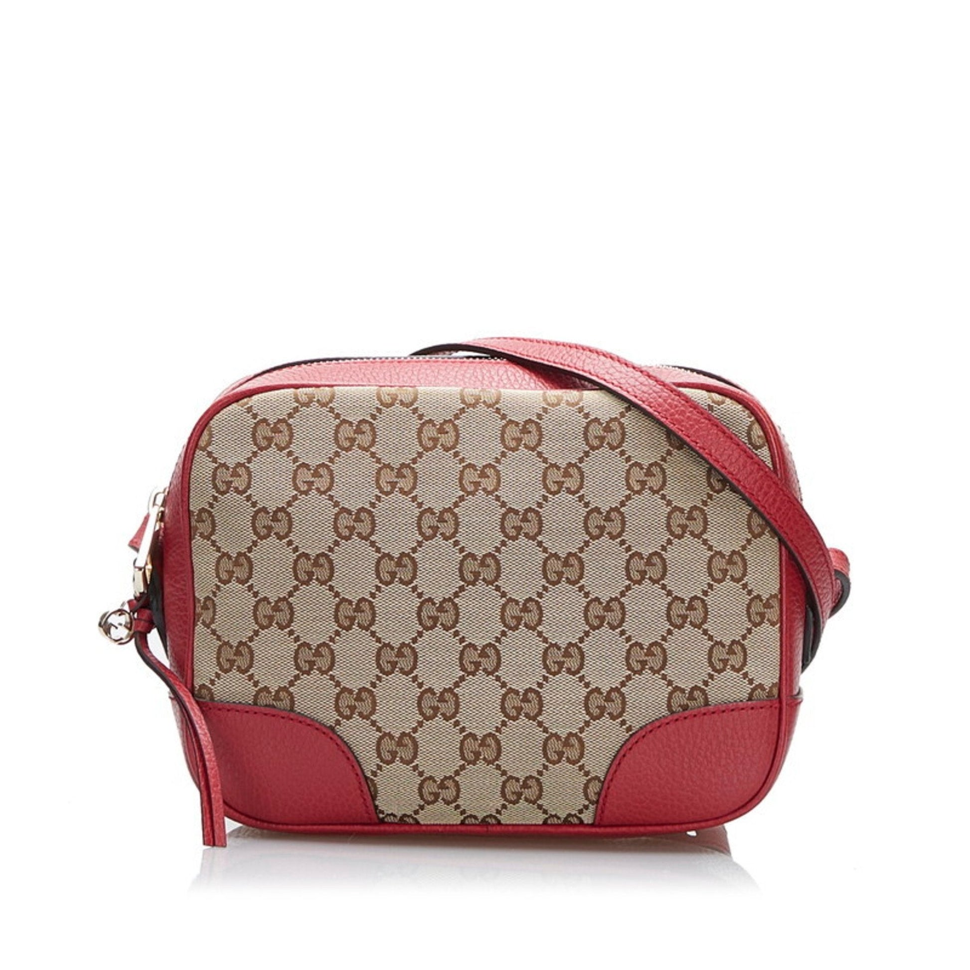 Gucci Lou Leather Canvas Shoulder Bag