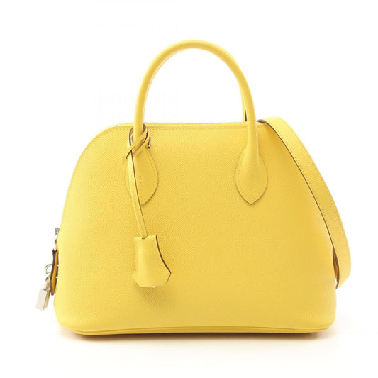 Hermes Bolide Jaune Yellow Leather Handbag ( )