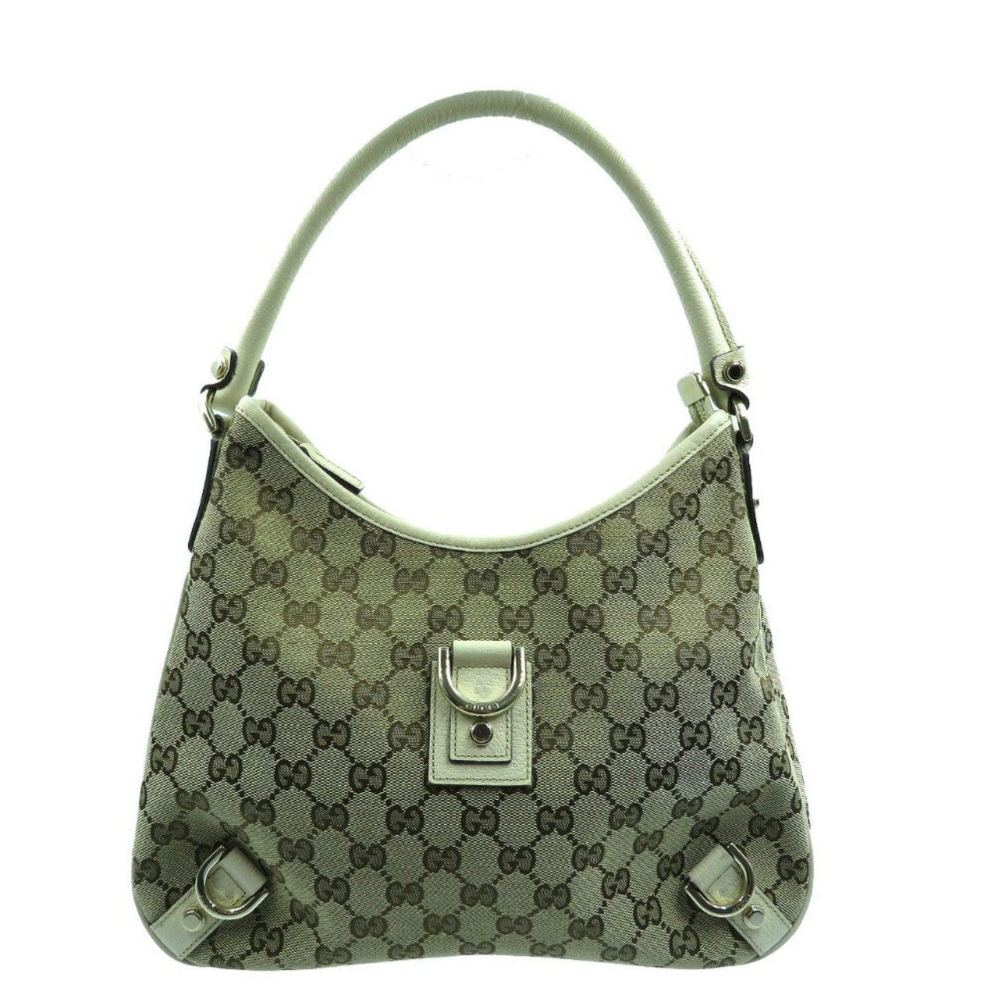 Gucci Lou Leather Canvas Shoulder Bag