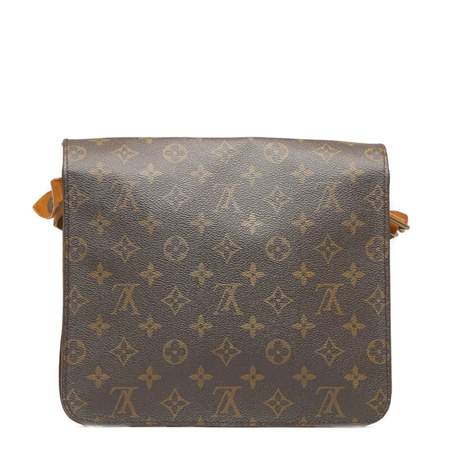 LOUIS VUITTON Monogram Cartesier GM Shoulder Bag Brown PVC Leather Women's