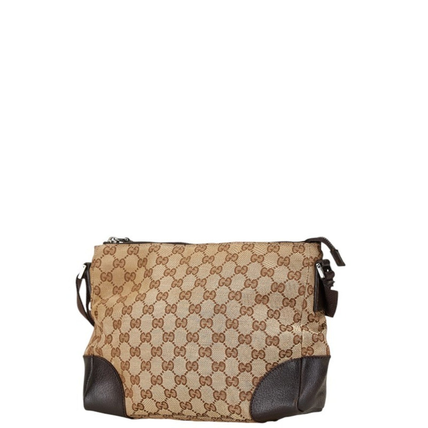 Gucci Leather Canvas Shoulder Bag