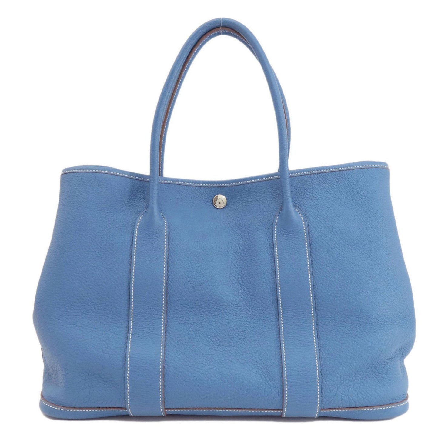 Hermes Garden Blue Negonda Leather Tote Bag ( )