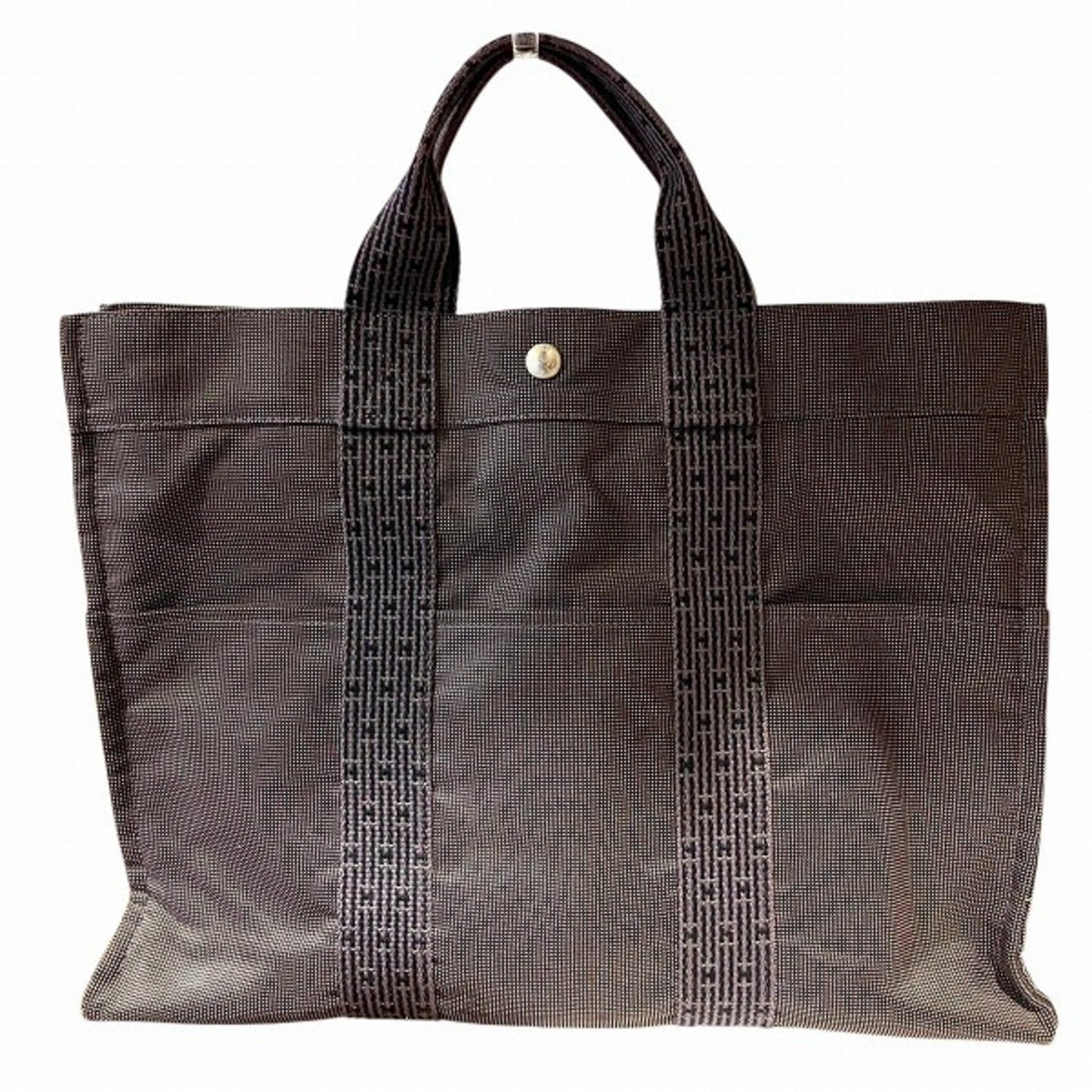 Hermes Gray Canvas Tote Bag ( )