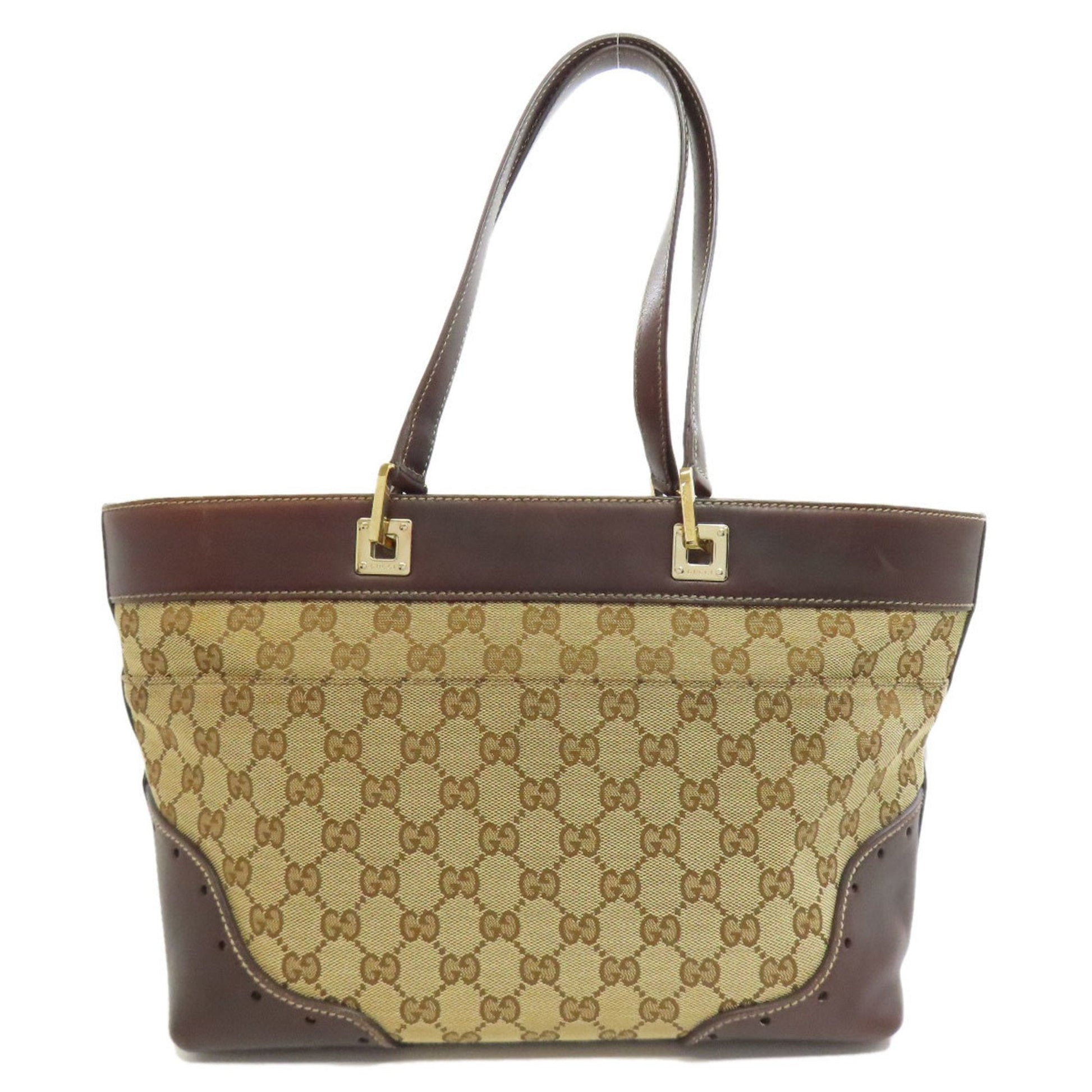 Gucci Leather Canvas Tote