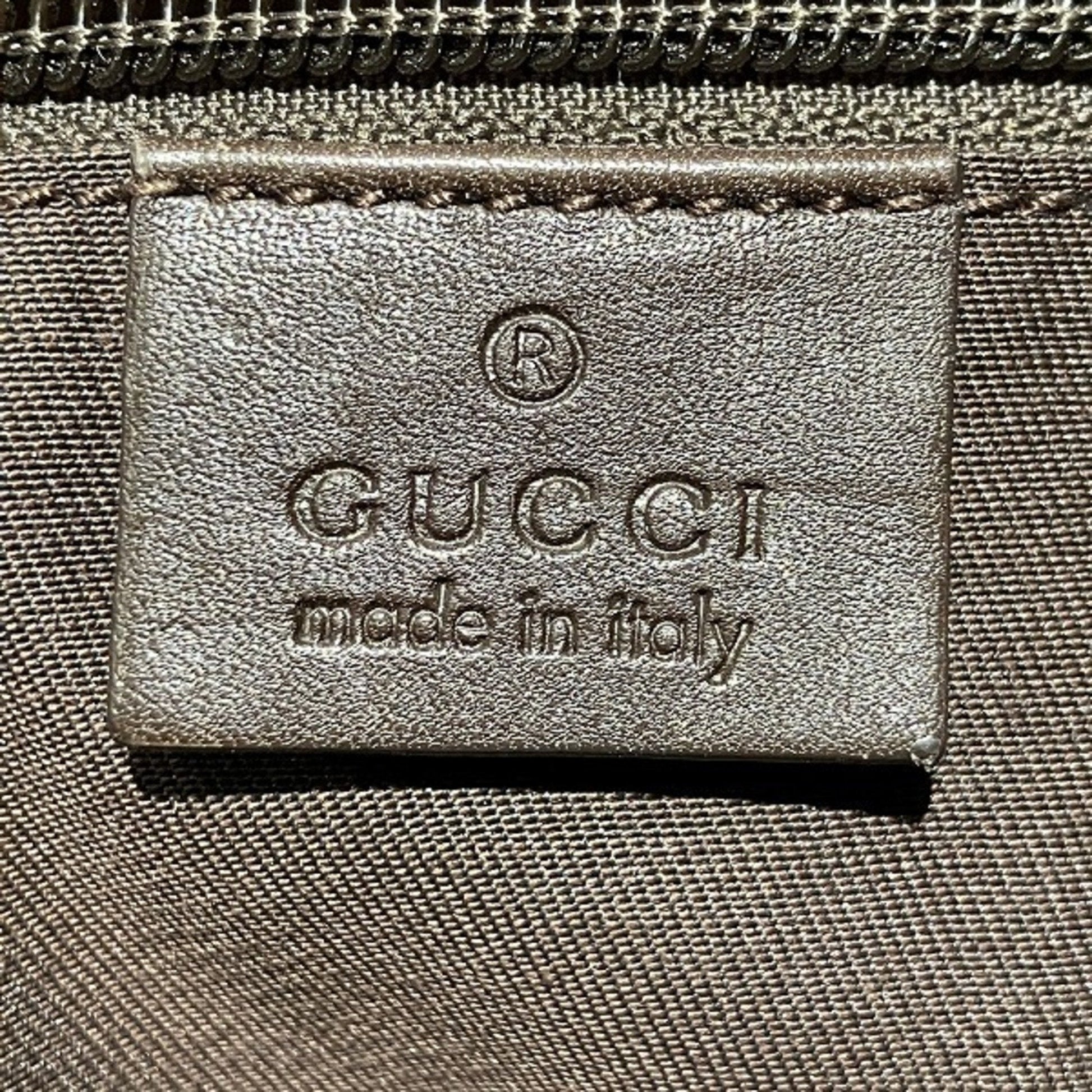 Gucci Leather Canvas Shoulder Bag