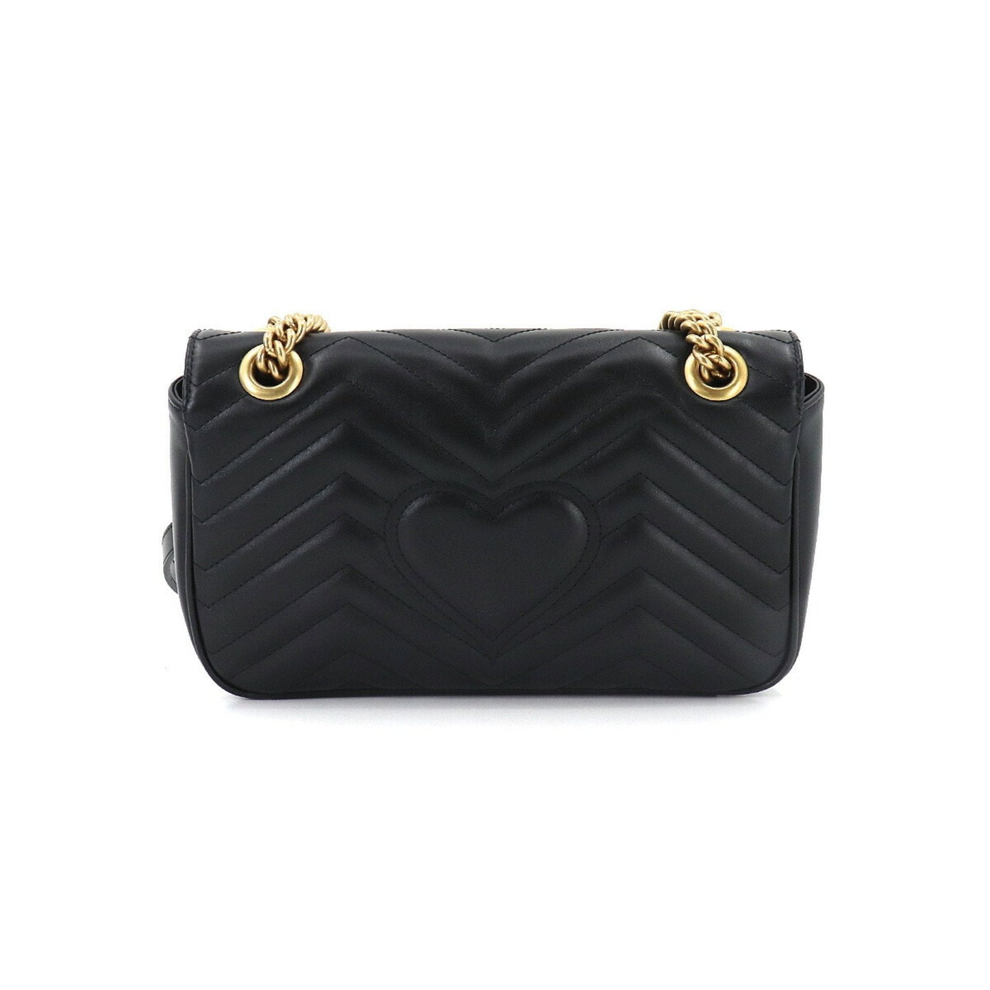 Gucci GG Marmont Black Leather Quilted Shoulder Bag Style 3