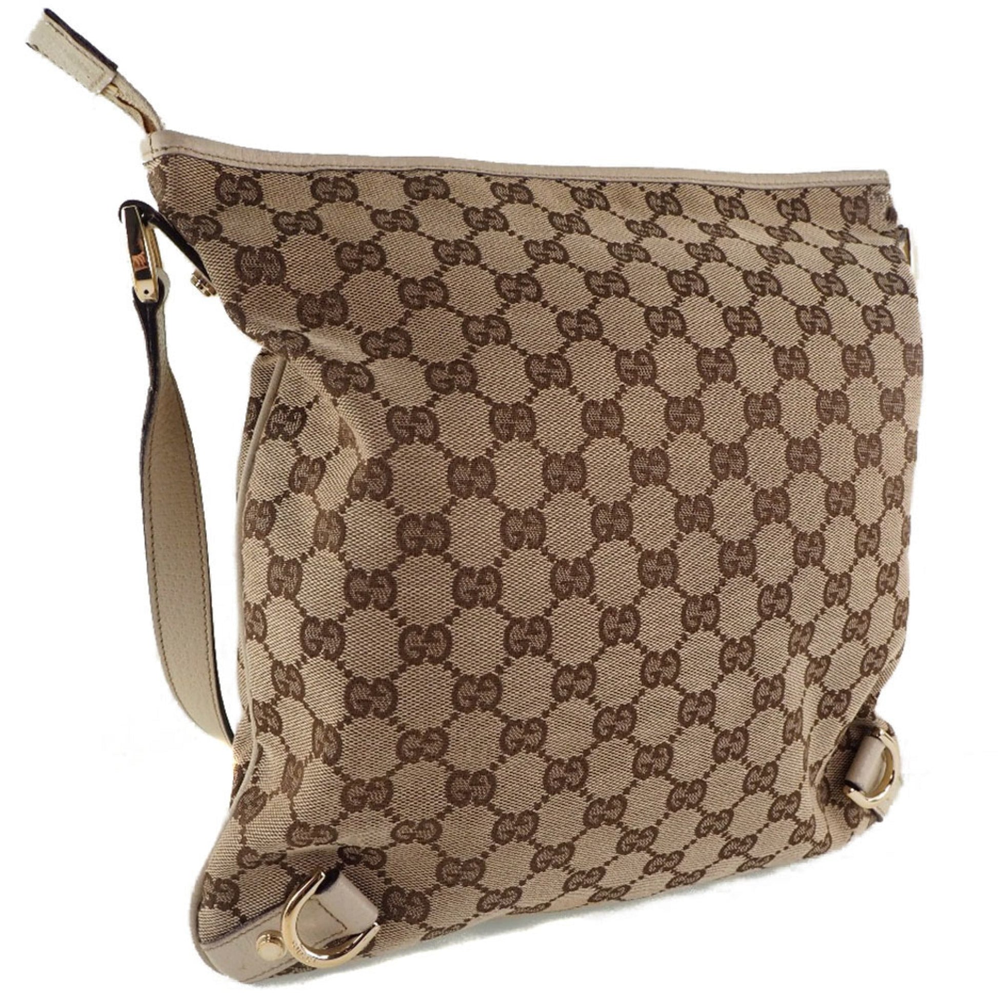 Gucci Lou Monogram Leather Canvas Crossbody