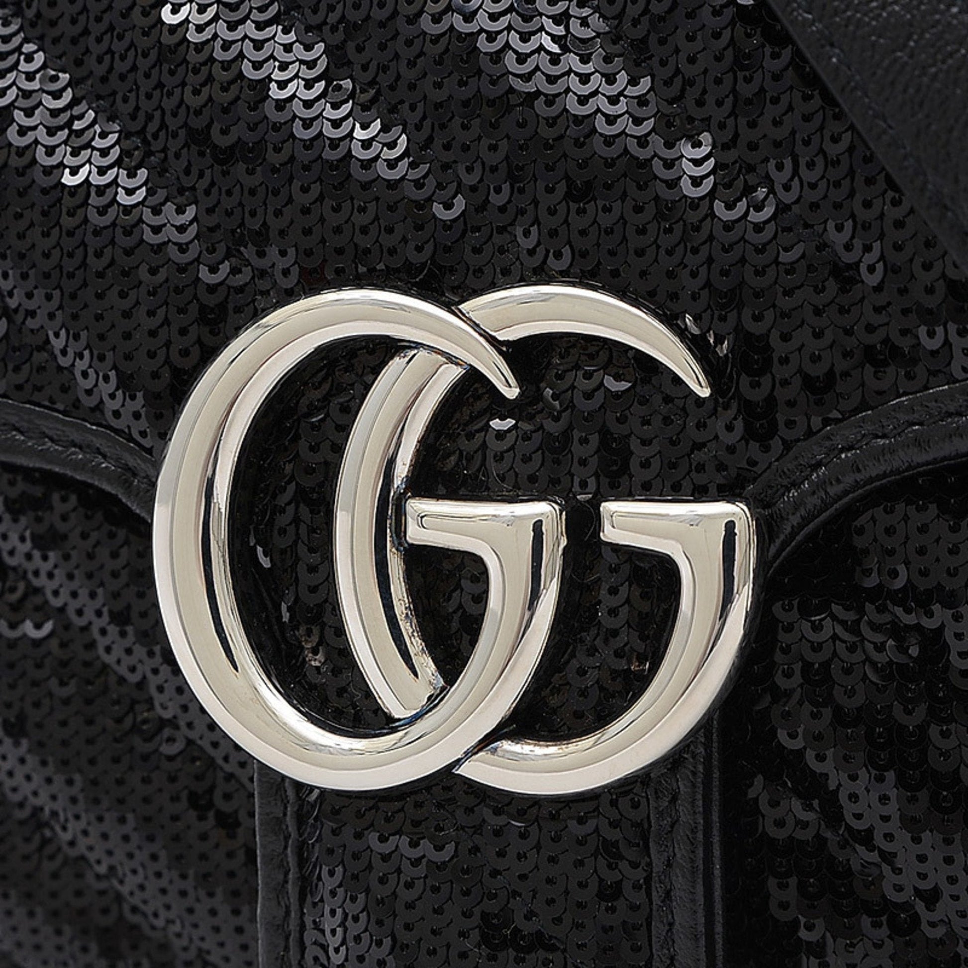 Gucci GG Marmont Black Leather Shoulder Bag Style 4