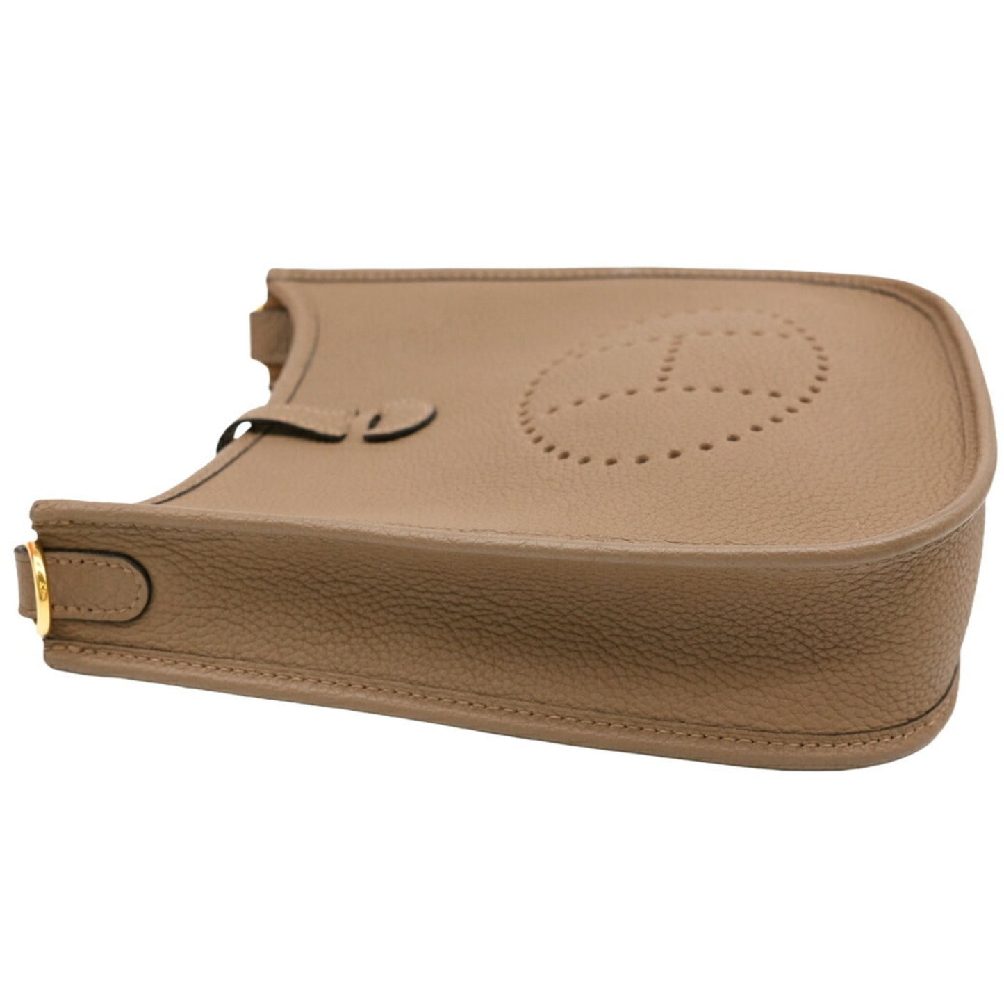 Hermes Etoupe Gray Taurillon Clemence Leather Shoulder Bag ( )