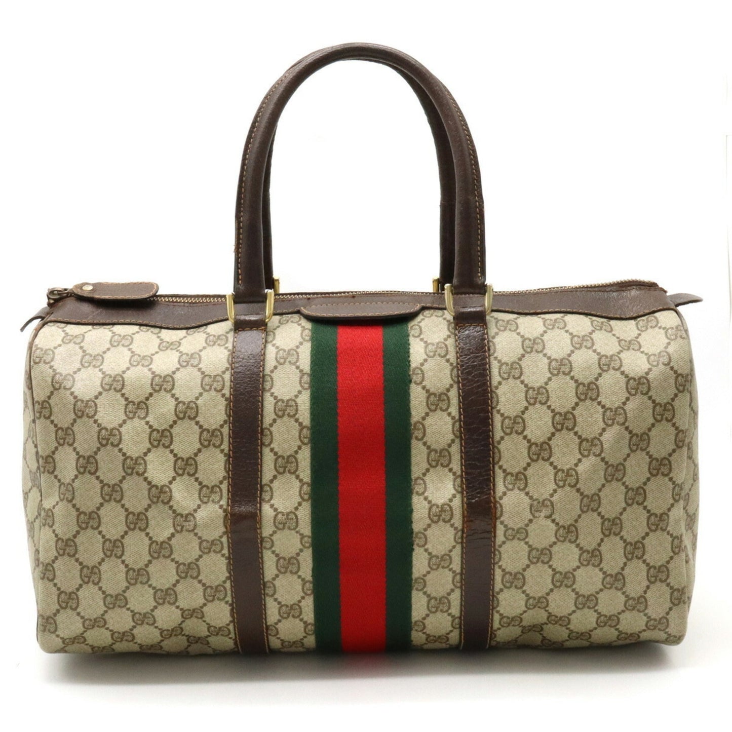 Gucci Leather Canvas Handbag