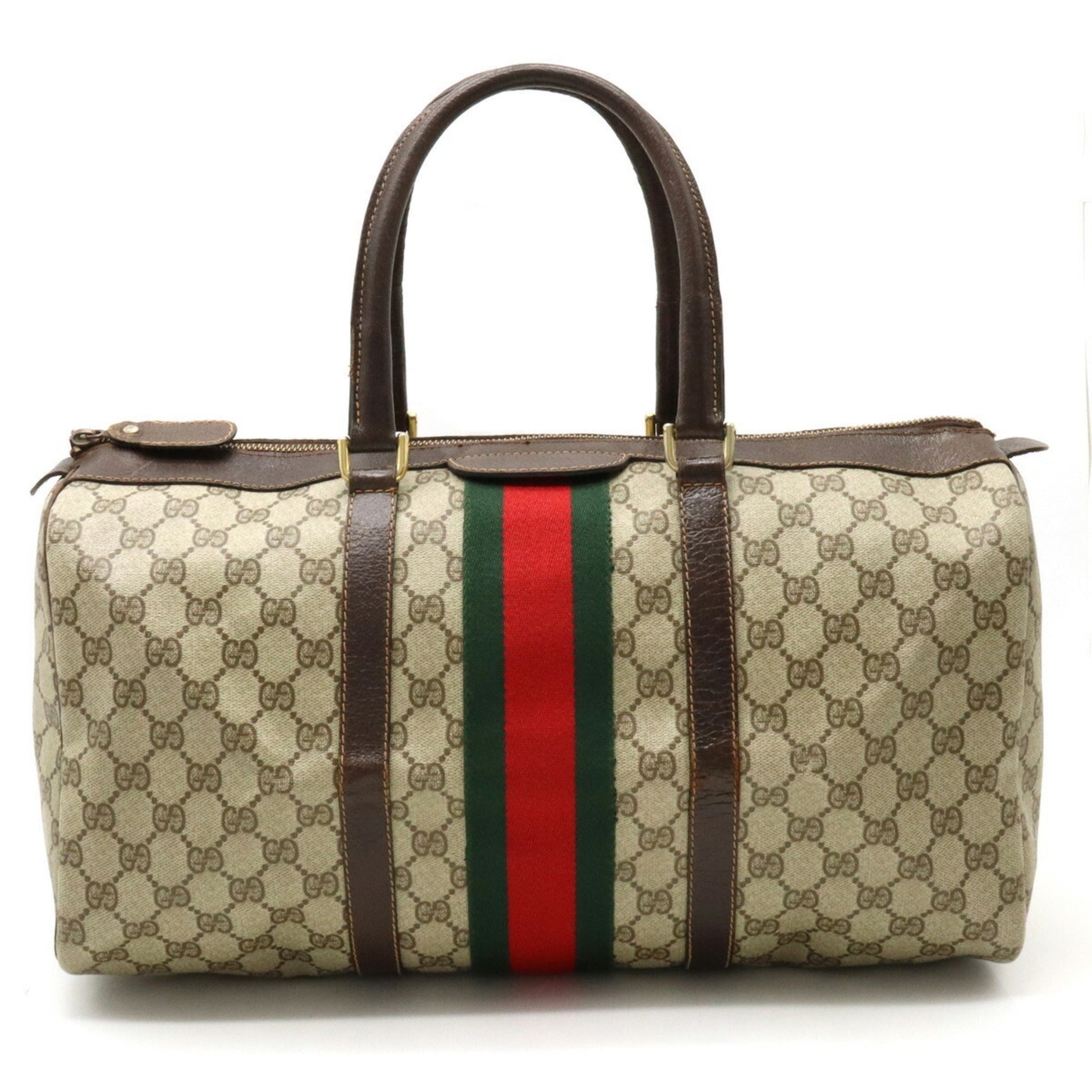 Gucci Leather Canvas Handbag