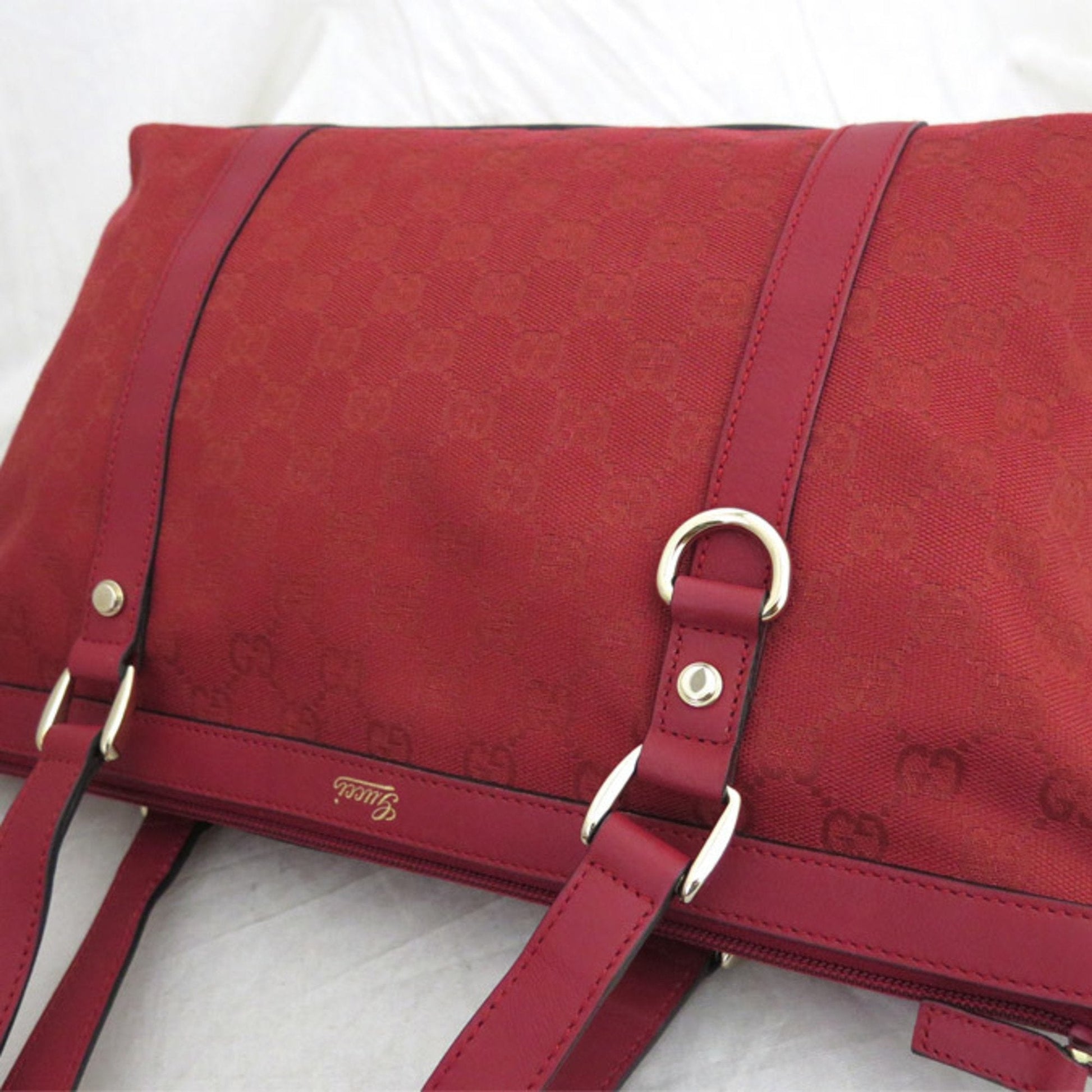 Gucci Lou Leather Canvas Shoulder Bag