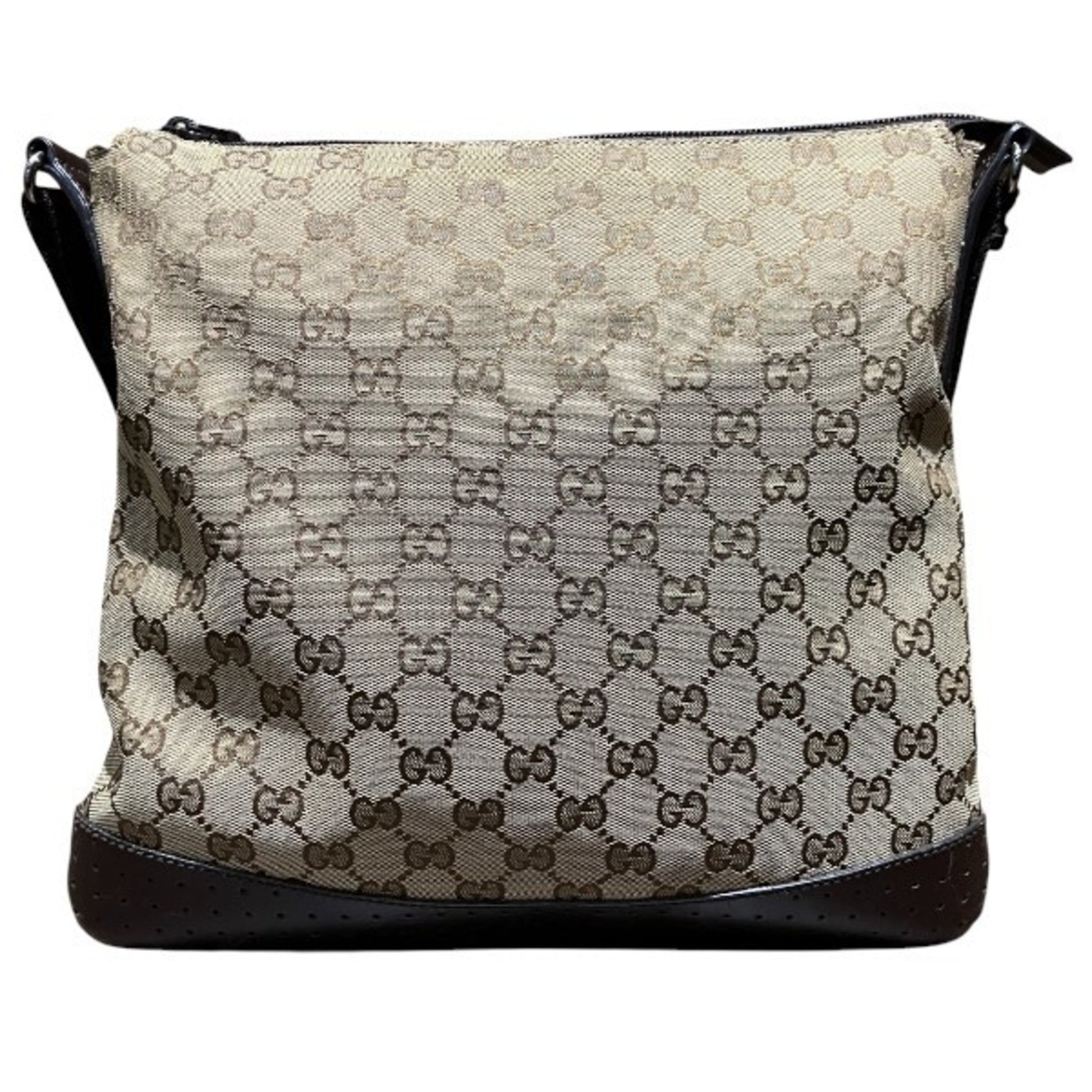 Gucci Leather Canvas Shoulder Bag