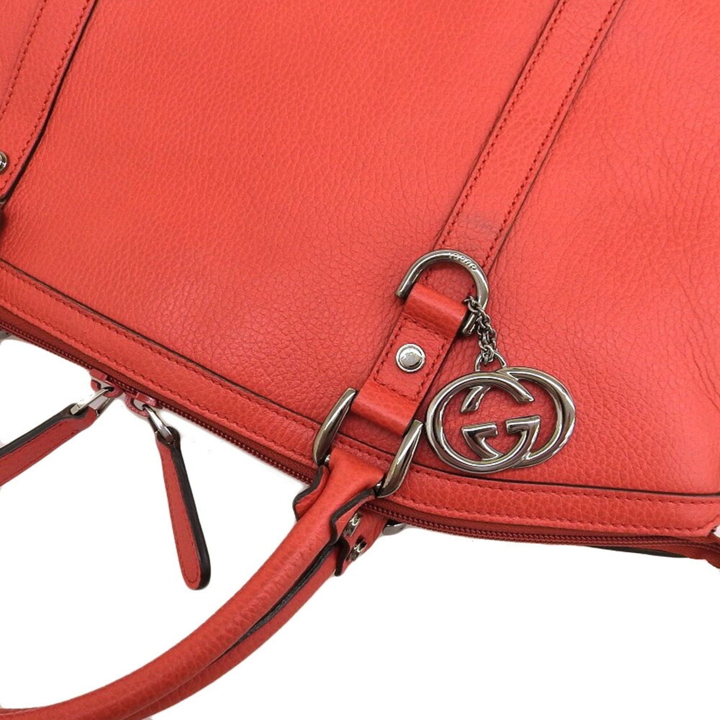 Gucci Red Leather Shoulder Bag Style 2