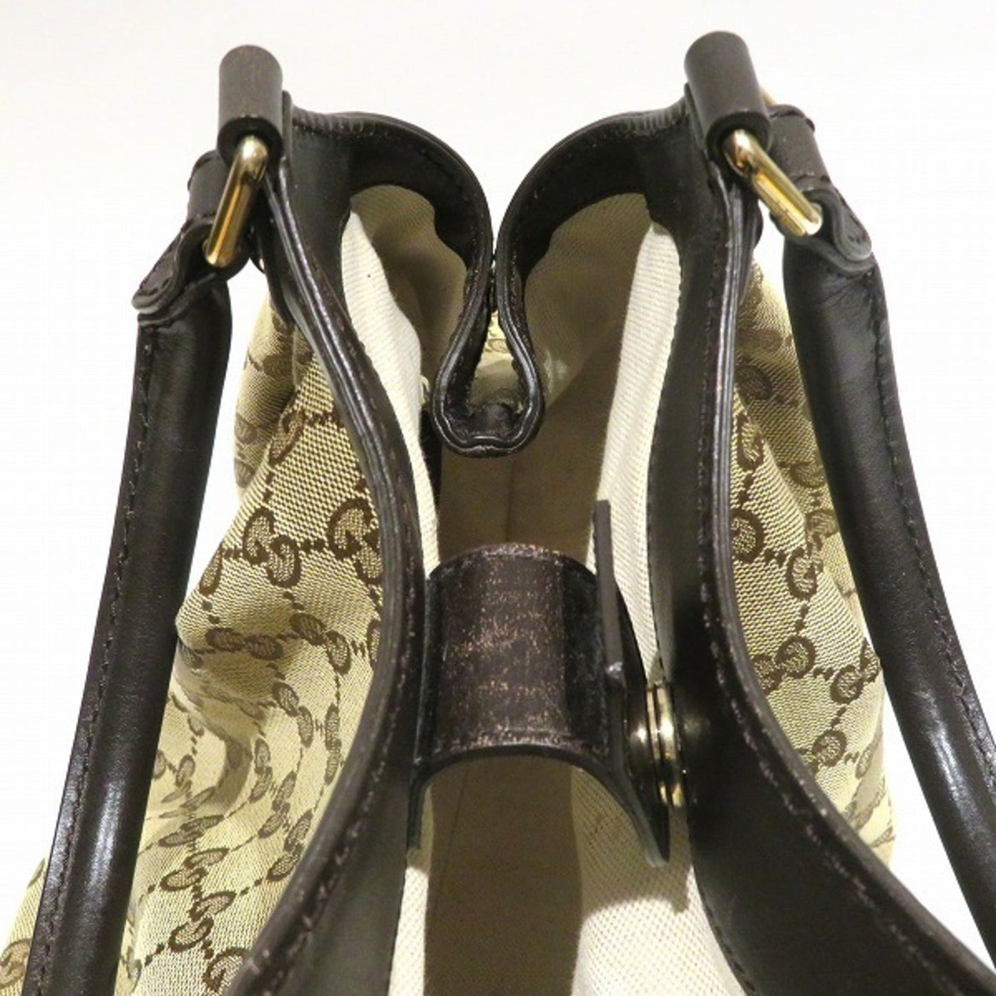 Gucci Leather Canvas Shoulder Bag