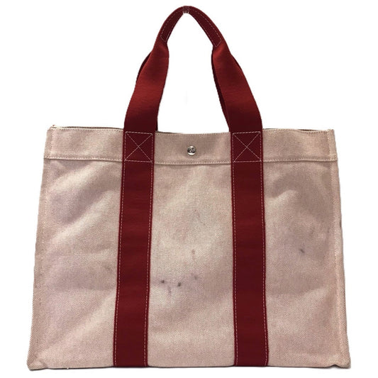 Hermes Bora Bora Red Color Canvas Handbag Tote Bag ( )
