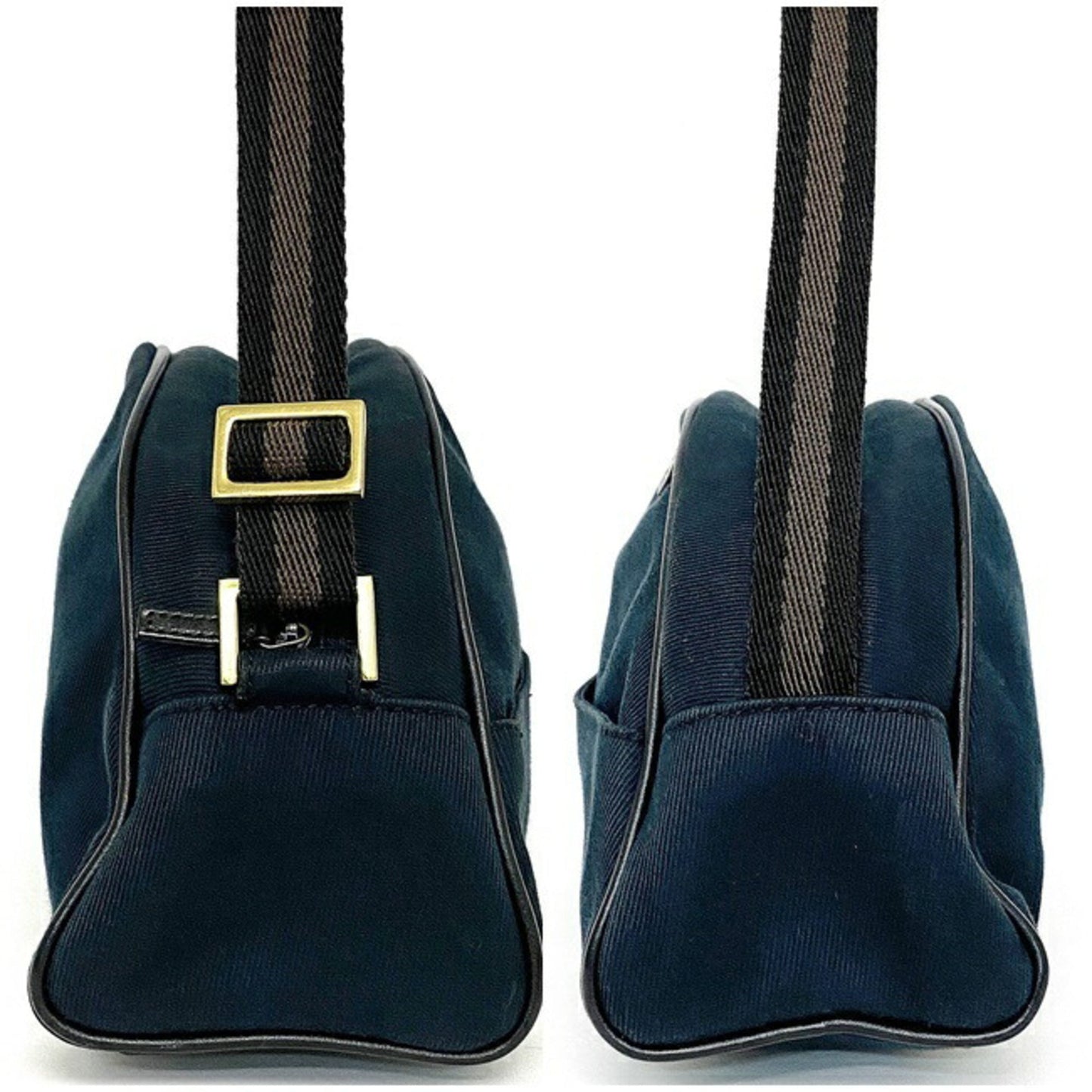 Gucci Lou Leather Canvas Shoulder Bag
