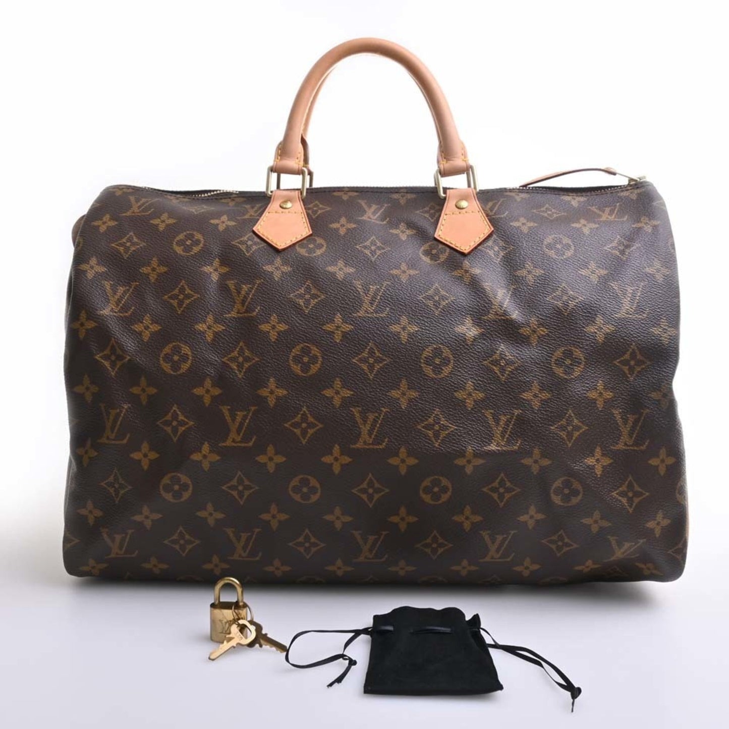 LOUIS VUITTON Monogram Handbag Boston Bag Brown Women's